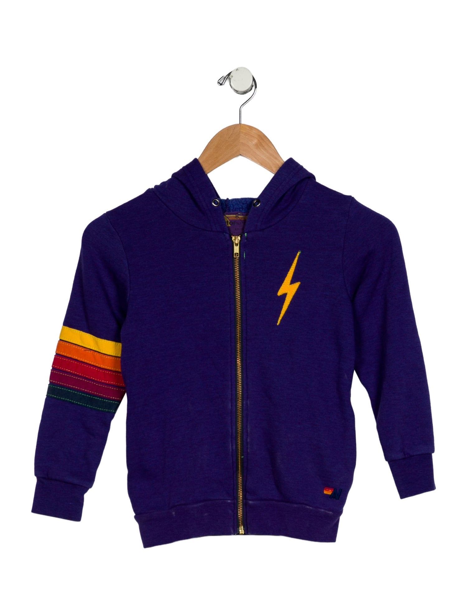 Aviator Nation Girls' Striped Hooded Jacket