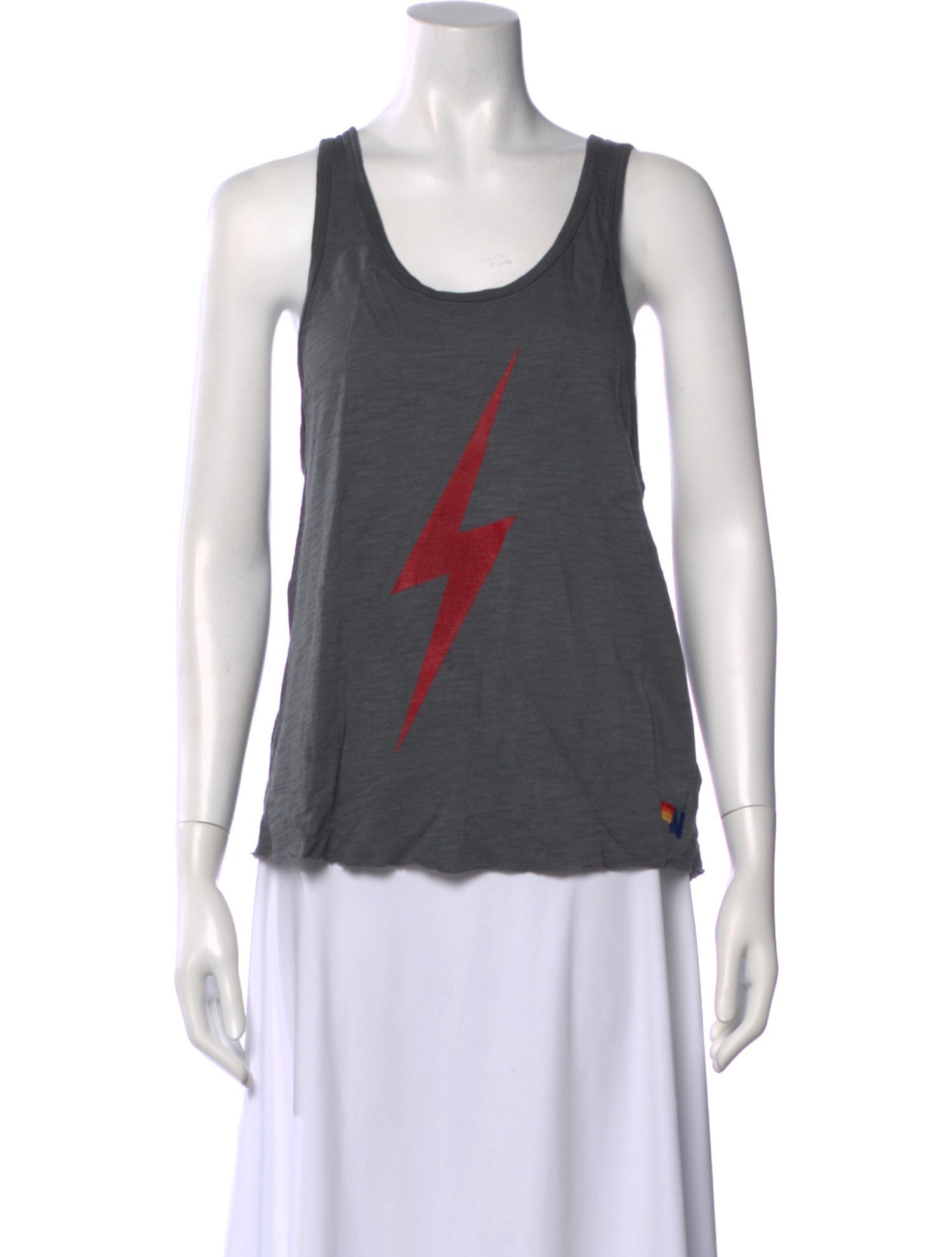 Aviator Nation Graphic Print Scoop Neck Top