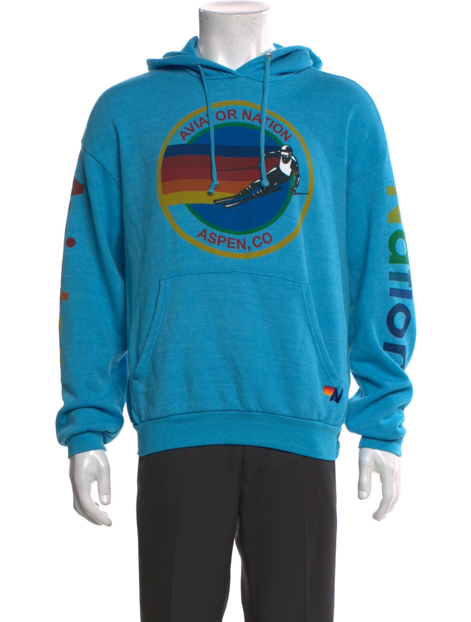 Aviator Nation Graphic Print Crew Neck Hoodie