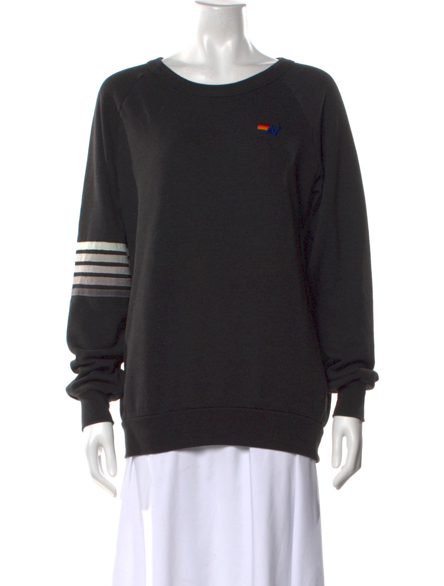 Aviator Nation Graphic Print Scoop Neck Sweater