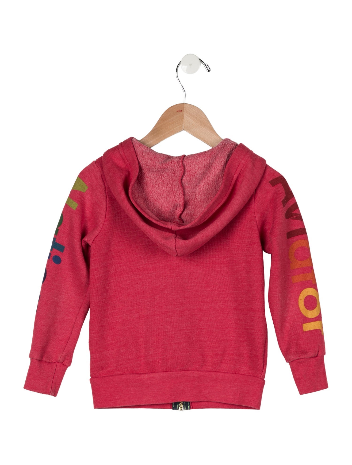 Aviator Nation Kids Girls' Red Graphic Zip Hoodie
