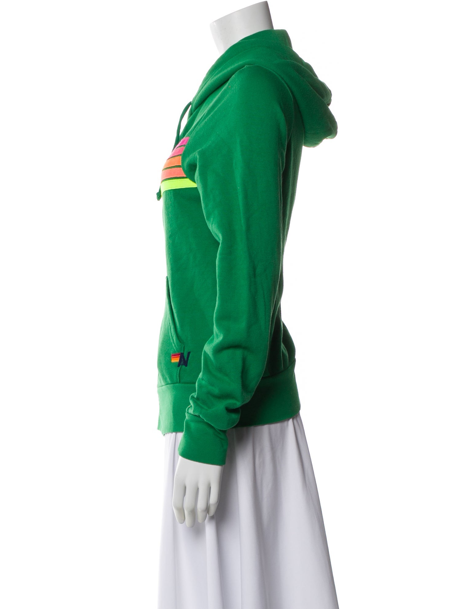 Aviator Nation Striped Long Sleeve Hoodie