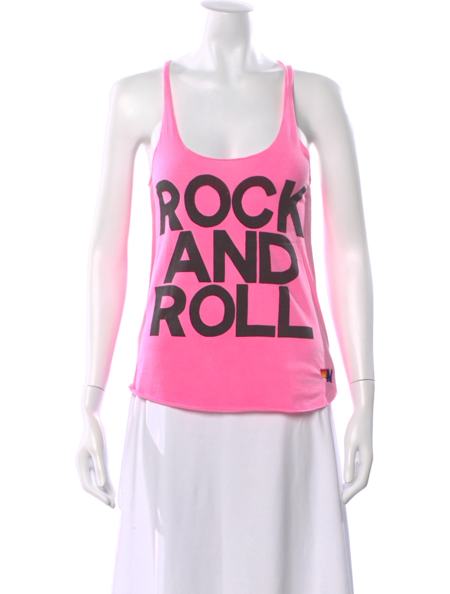 Aviator Nation Graphic Print Scoop Neck Top