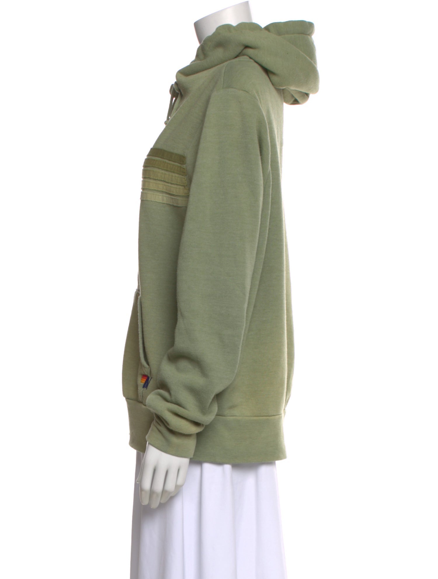 Aviator Nation Striped Open Front Hoodie