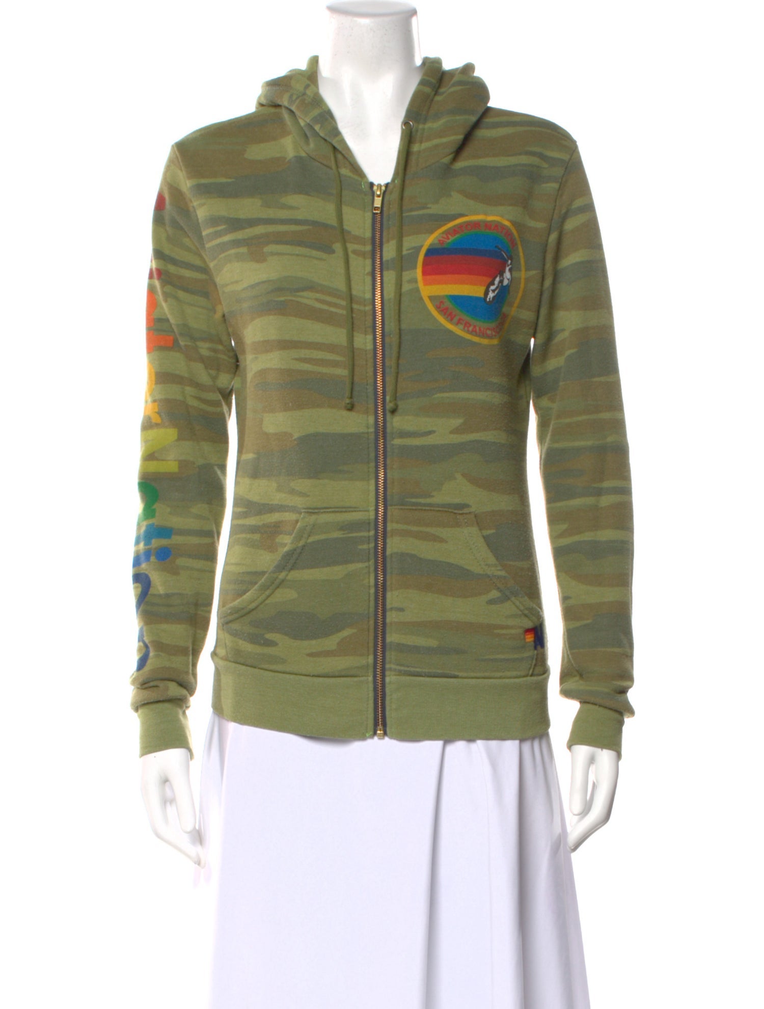 Aviator Nation Striped V-Neck Sweater