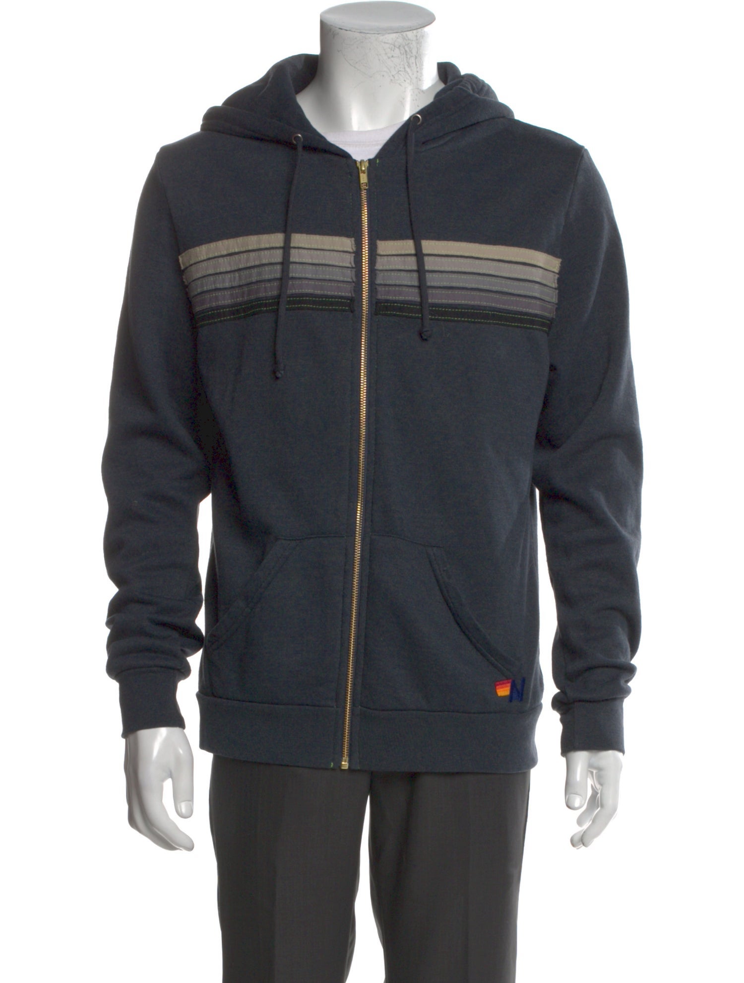 Aviator Nation Striped V-Neck Cardigan