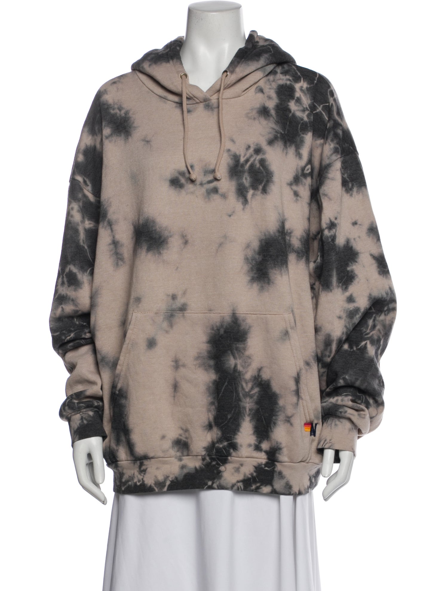 Aviator Nation Tie-Dye Print Crew Neck Hoodie