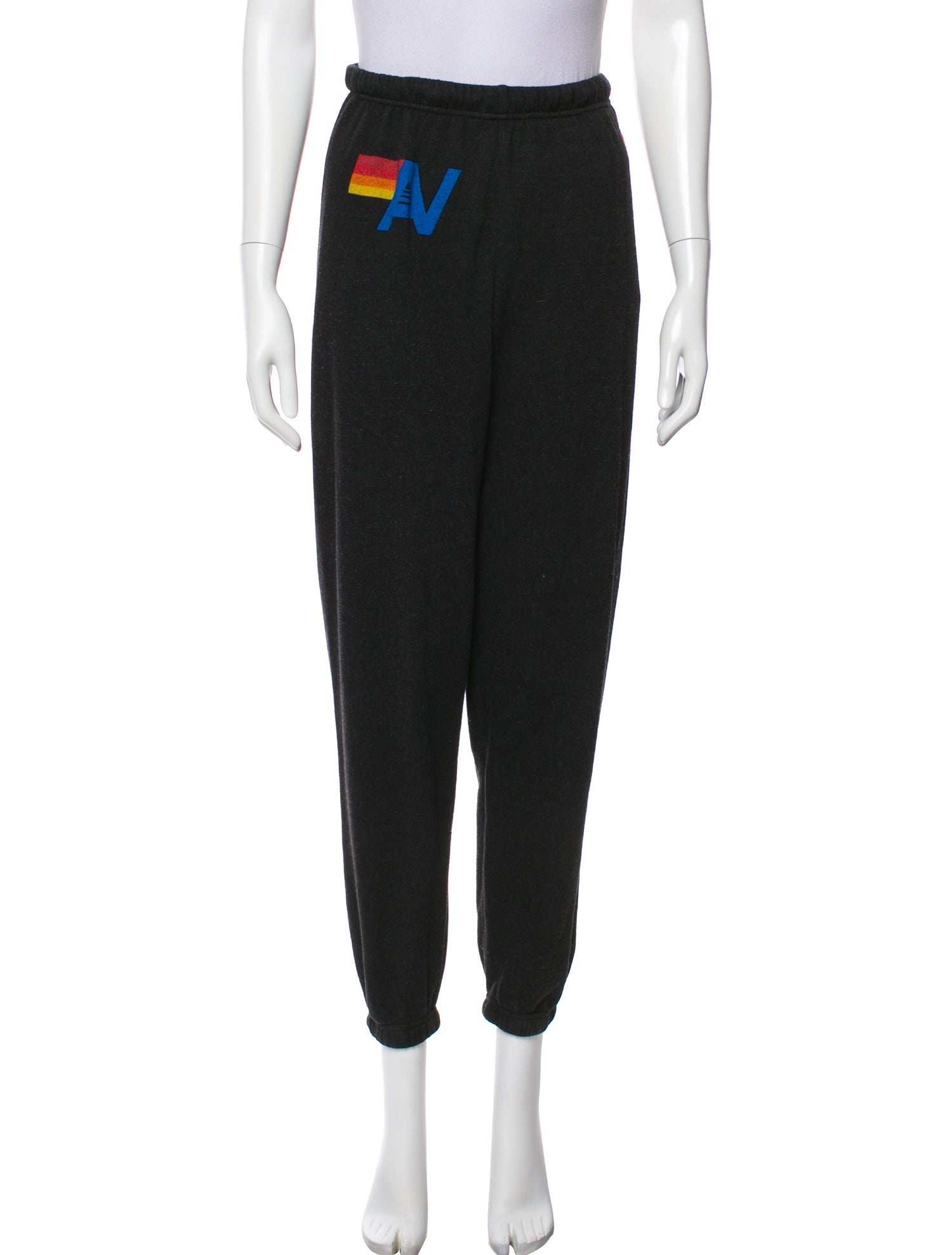 Aviator Nation Graphic Print Embroidered Accent Sweatpants