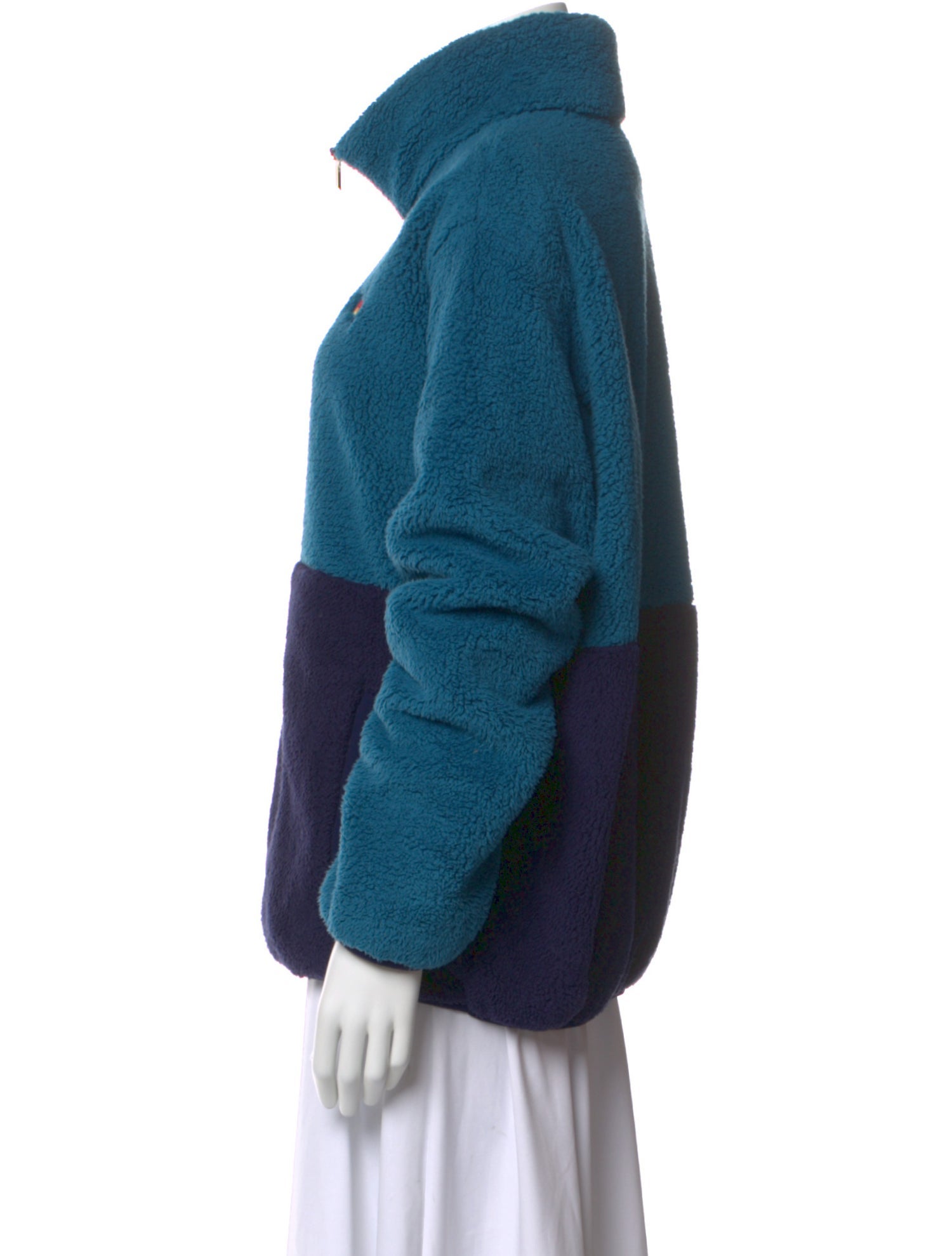 Aviator Nation Colorblock Pattern Long Sleeve Sweatshirt