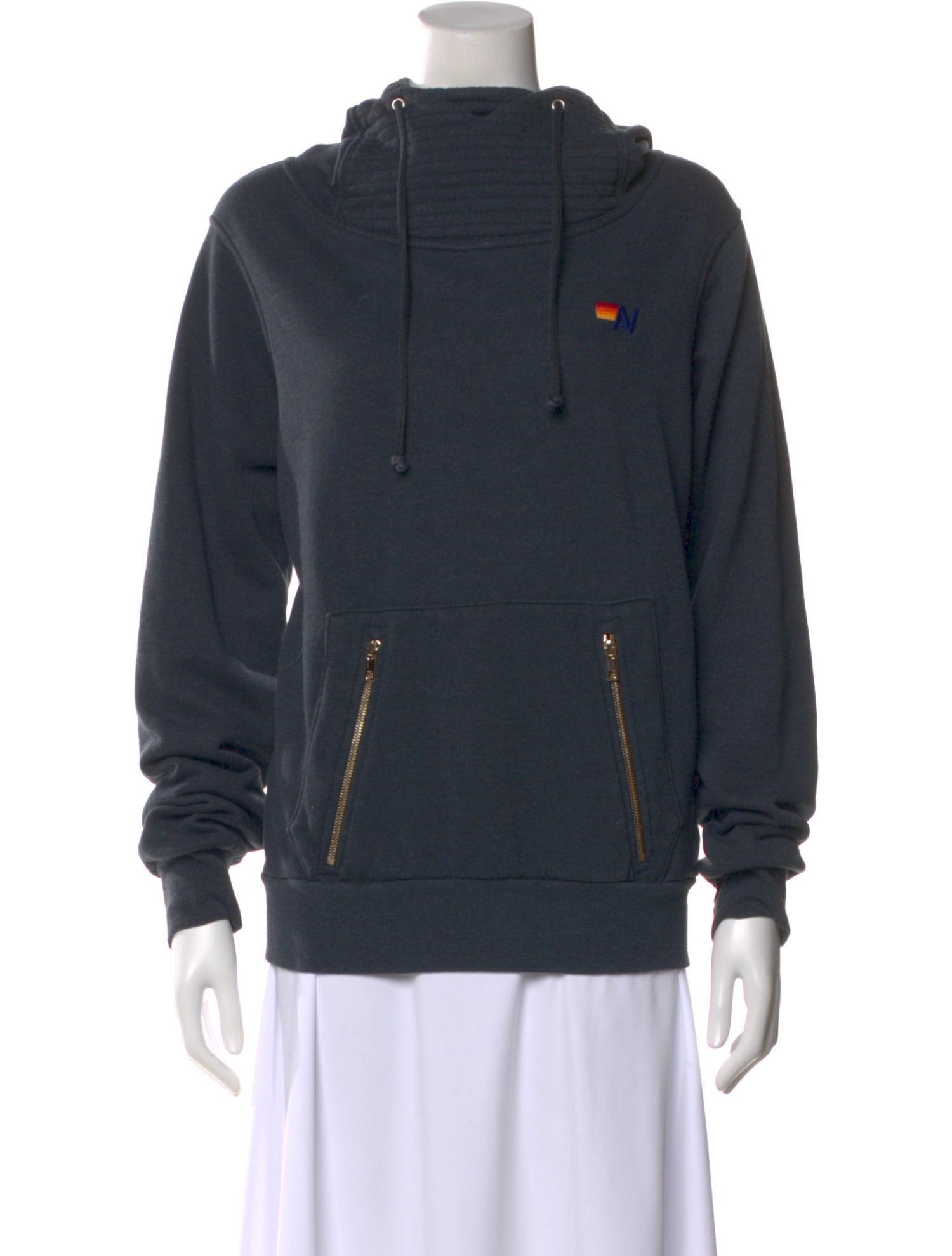 Aviator Nation Cowl Neck Long Sleeve Hoodie