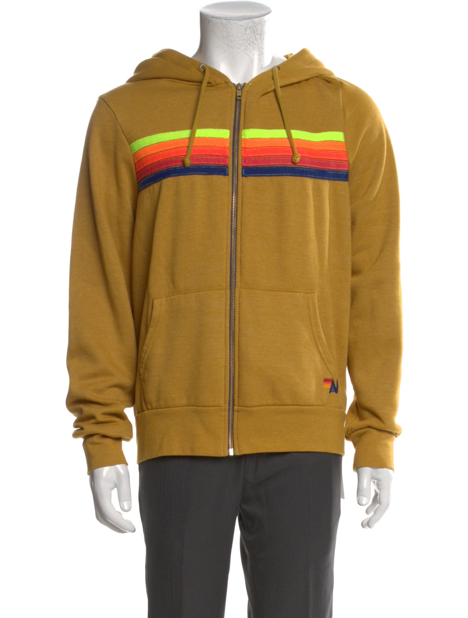 Aviator Nation Striped Crew Neck Hoodie