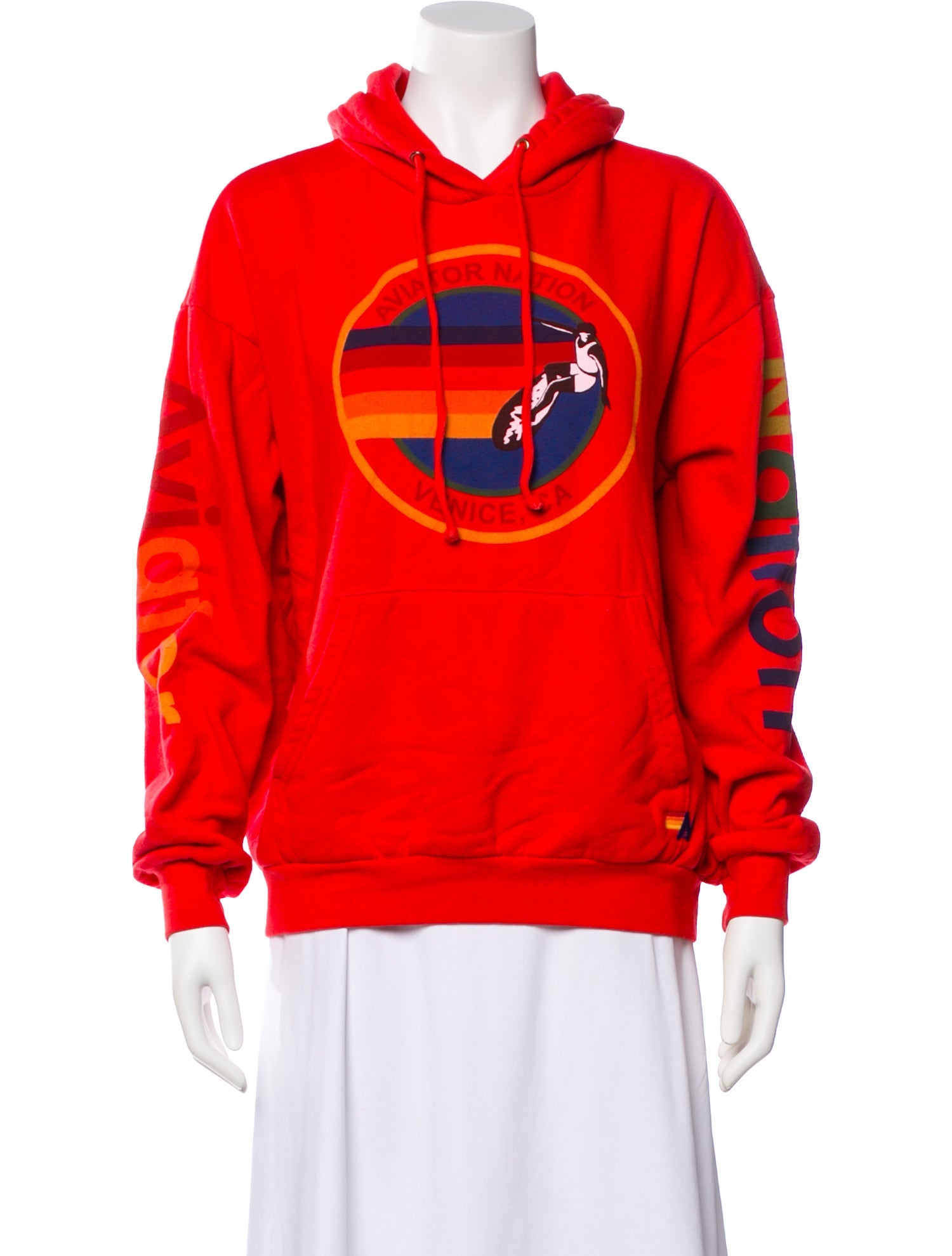 Aviator Nation Graphic Print Crew Neck Hoodie