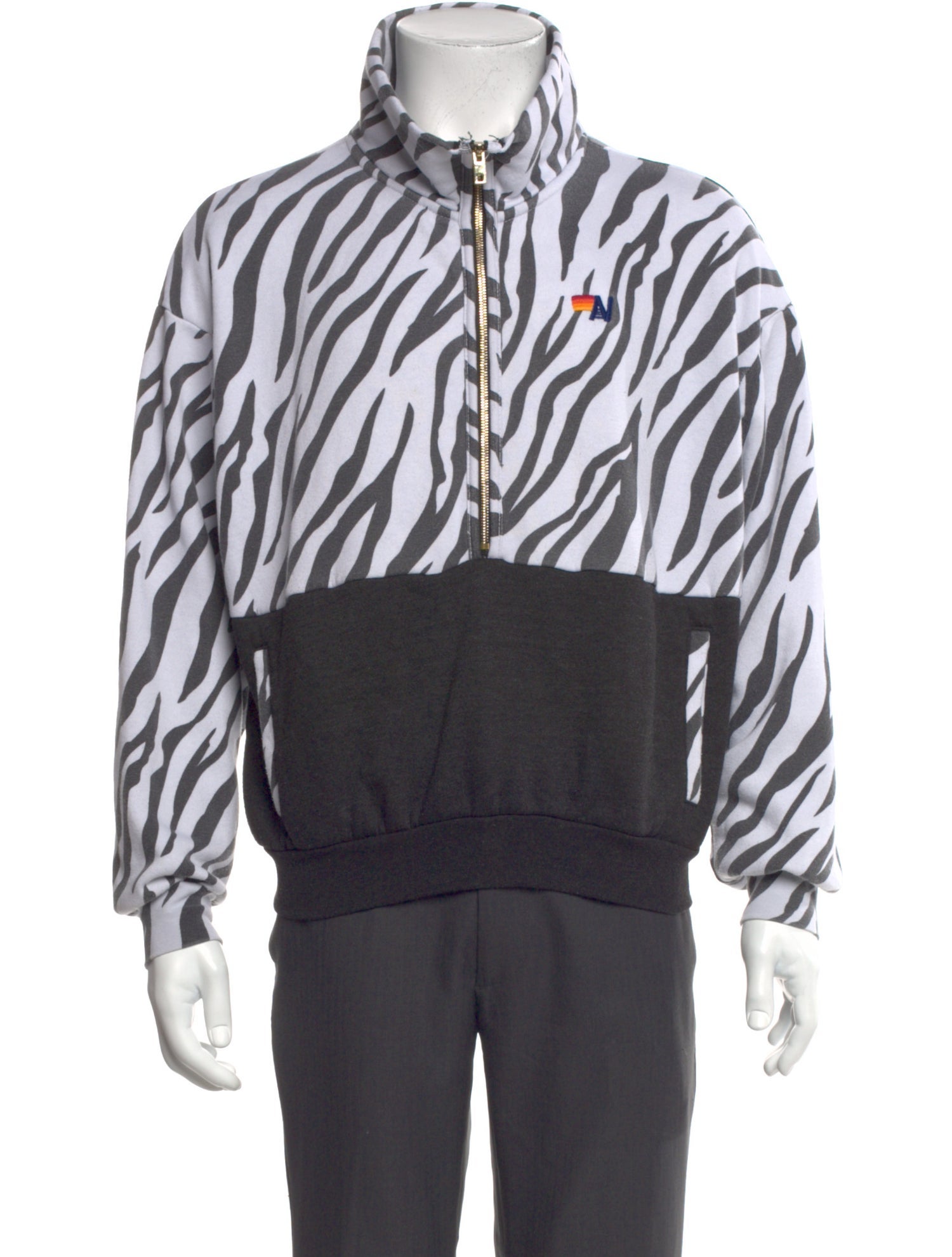 Aviator Nation Mock Neck Long Sleeve Cardigan