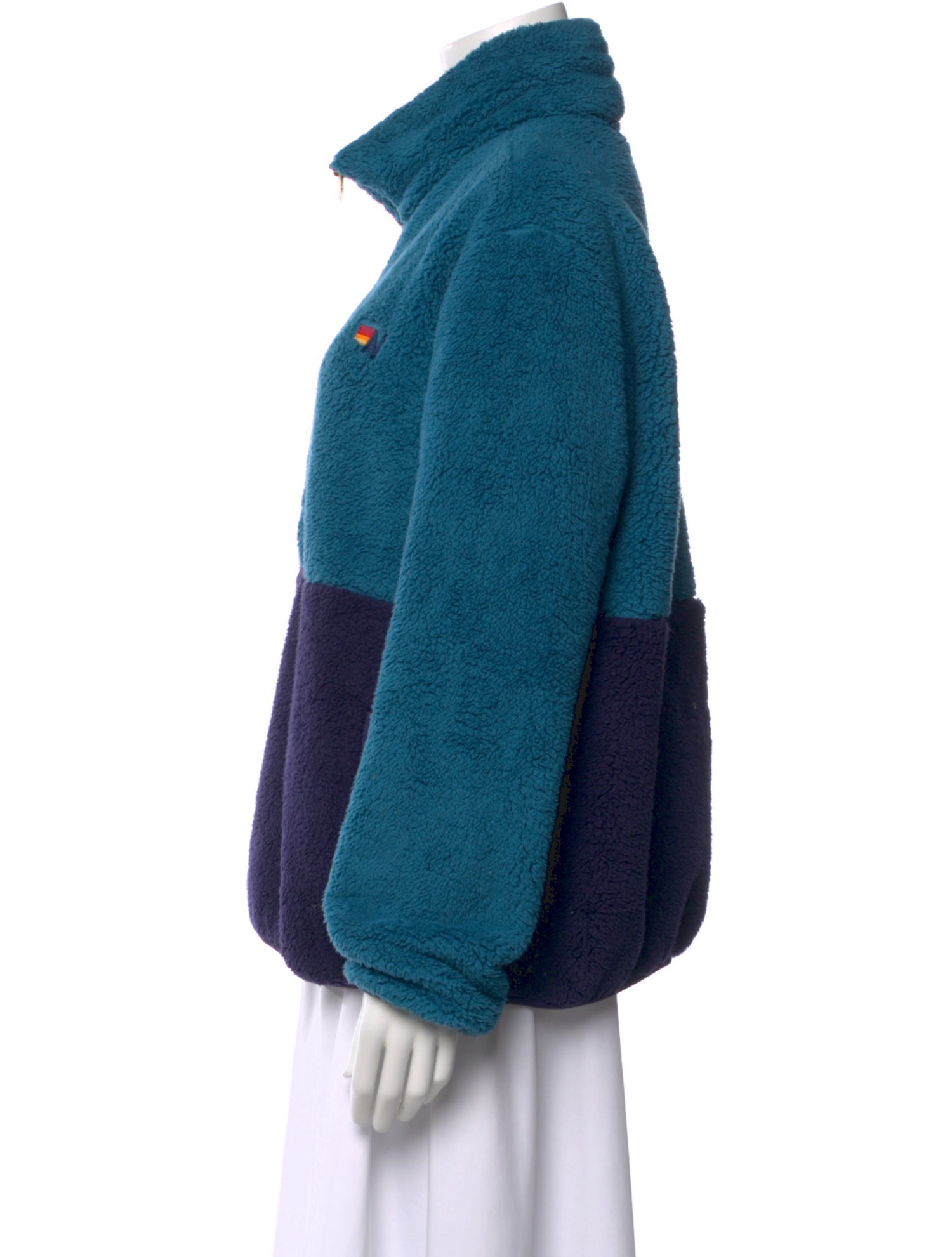 Aviator Nation Colorblock Pattern Mock Neck Sweatshirt