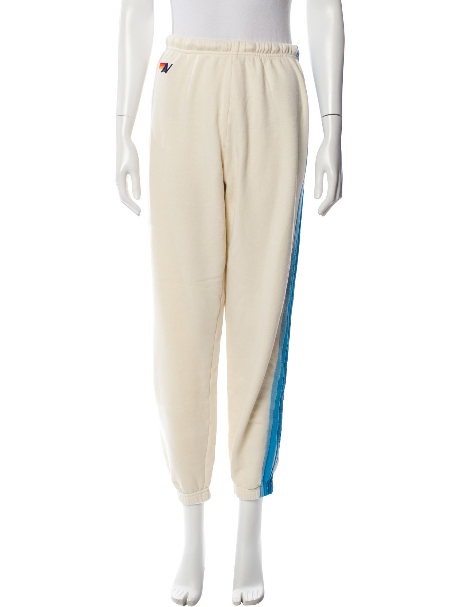 Aviator Nation Striped Embroidered Accent Sweatpants