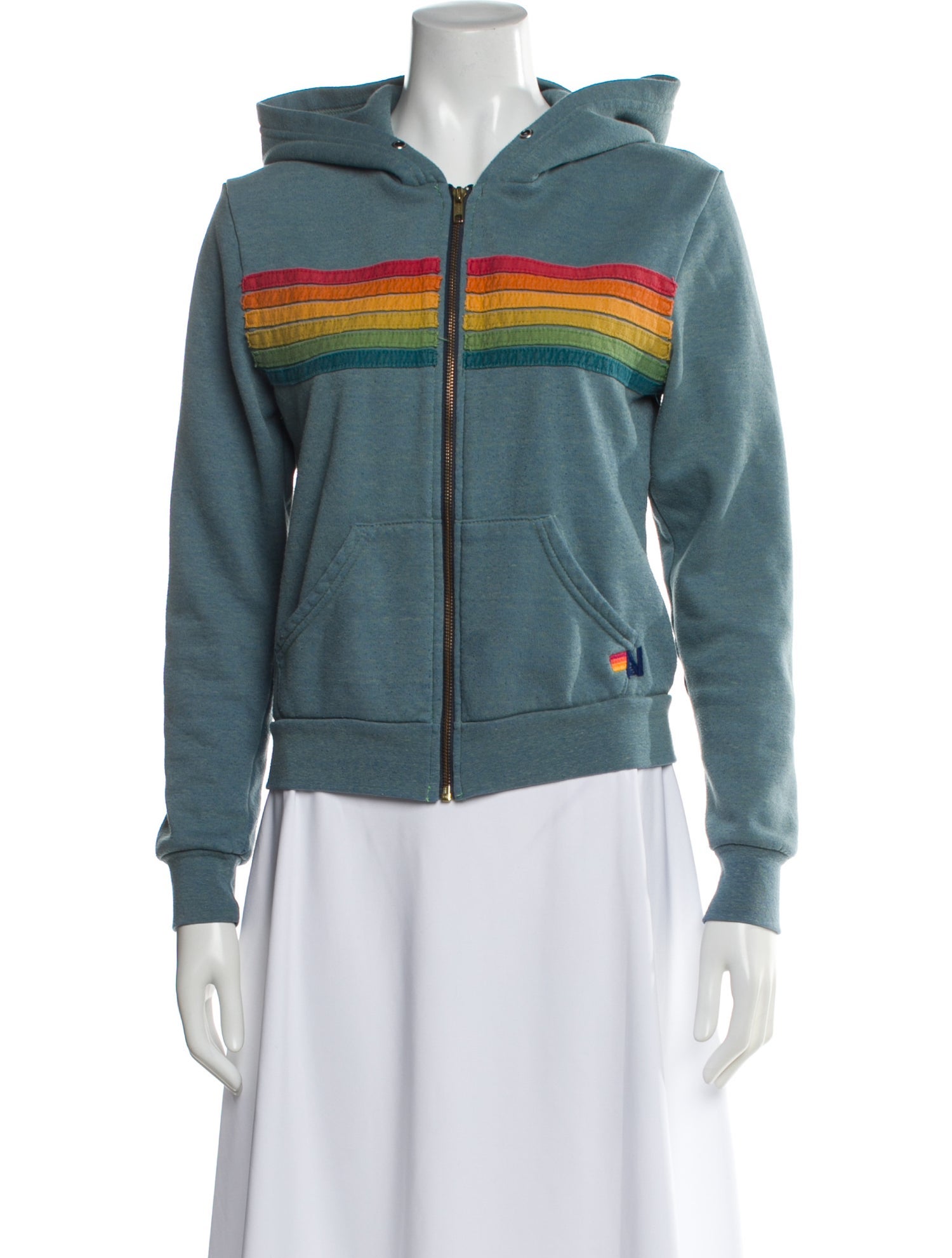 Aviator Nation Striped Biker Jacket