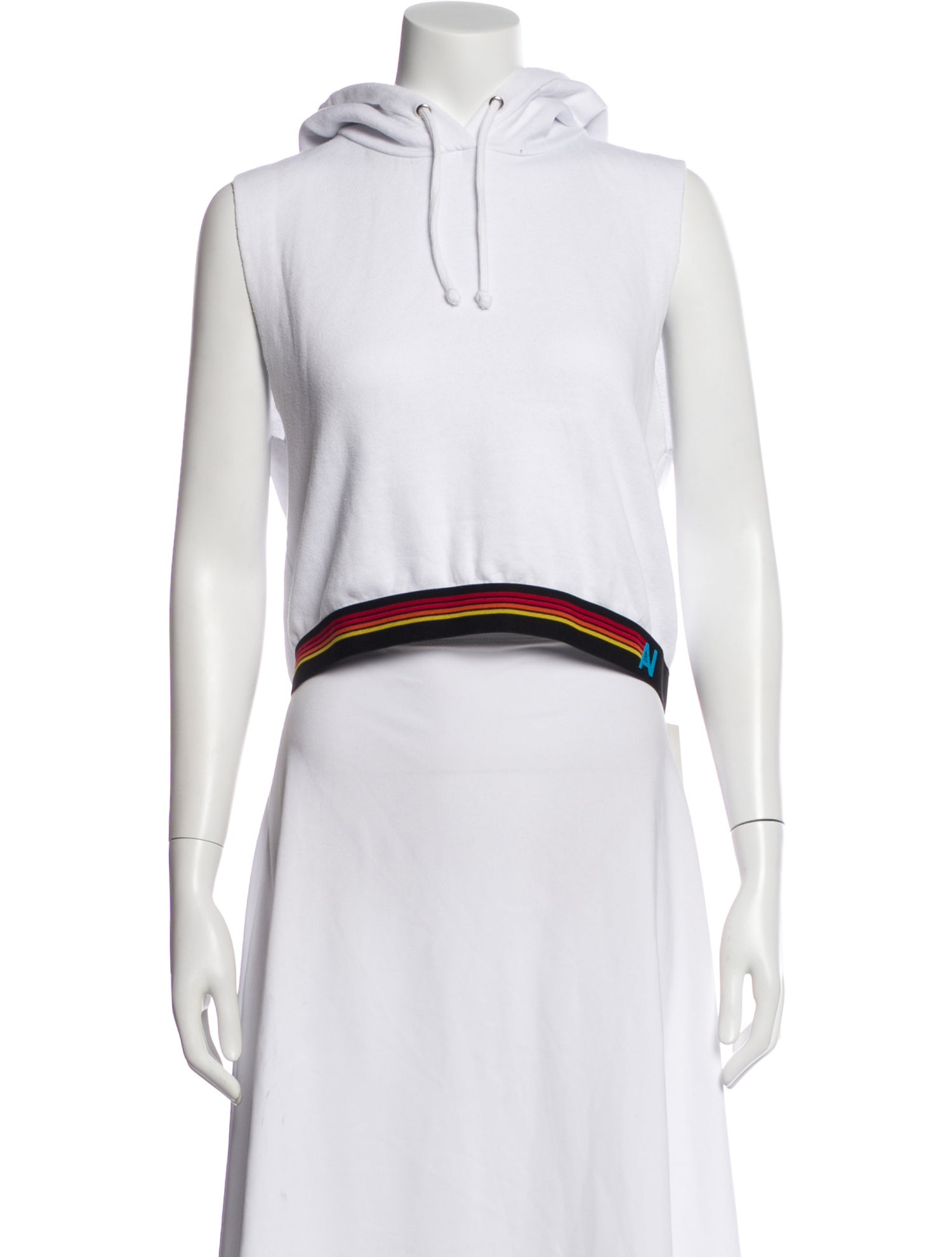 Aviator Nation Crew Neck Sleeveless Crop Top