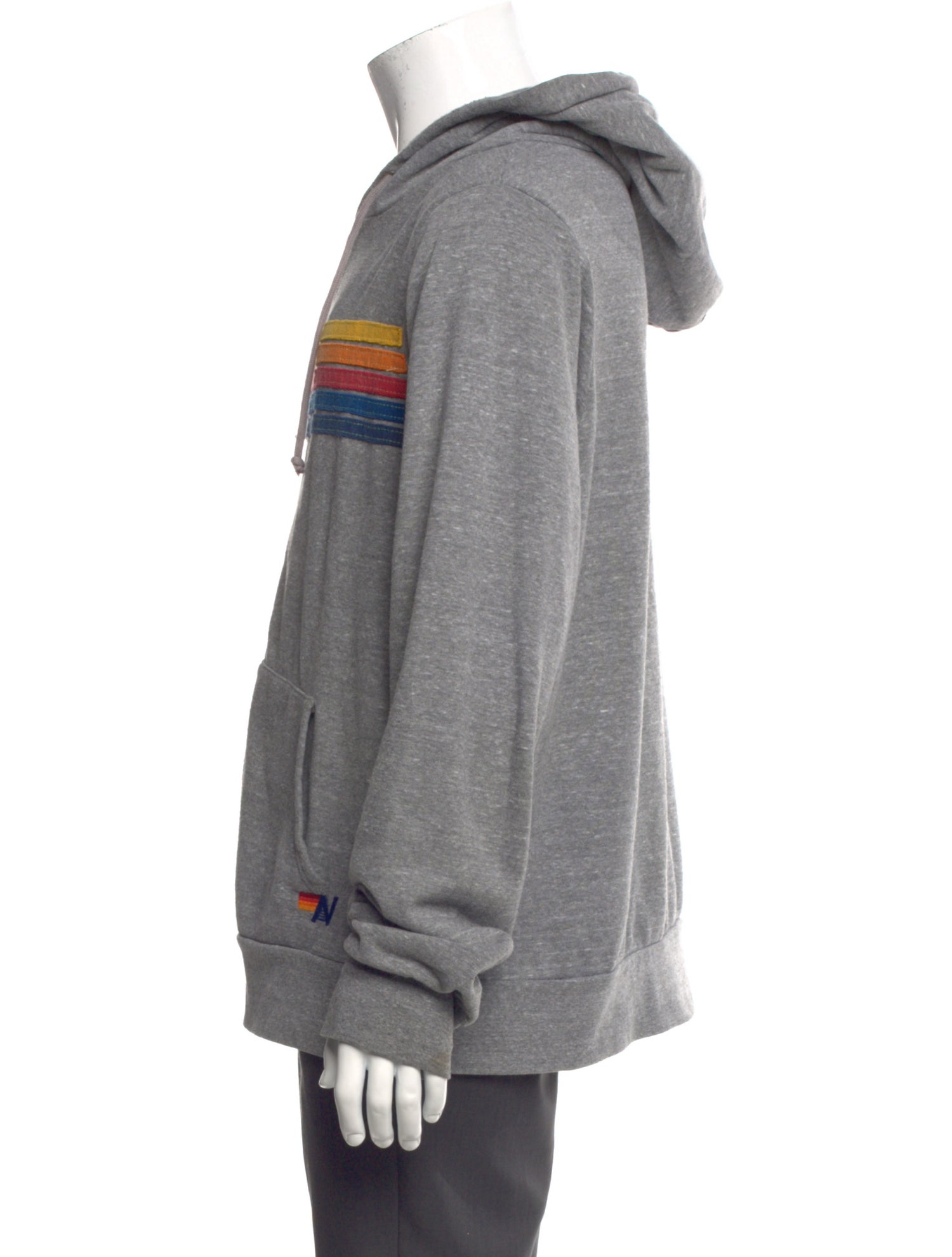 Aviator Nation Striped Crew Neck Hoodie