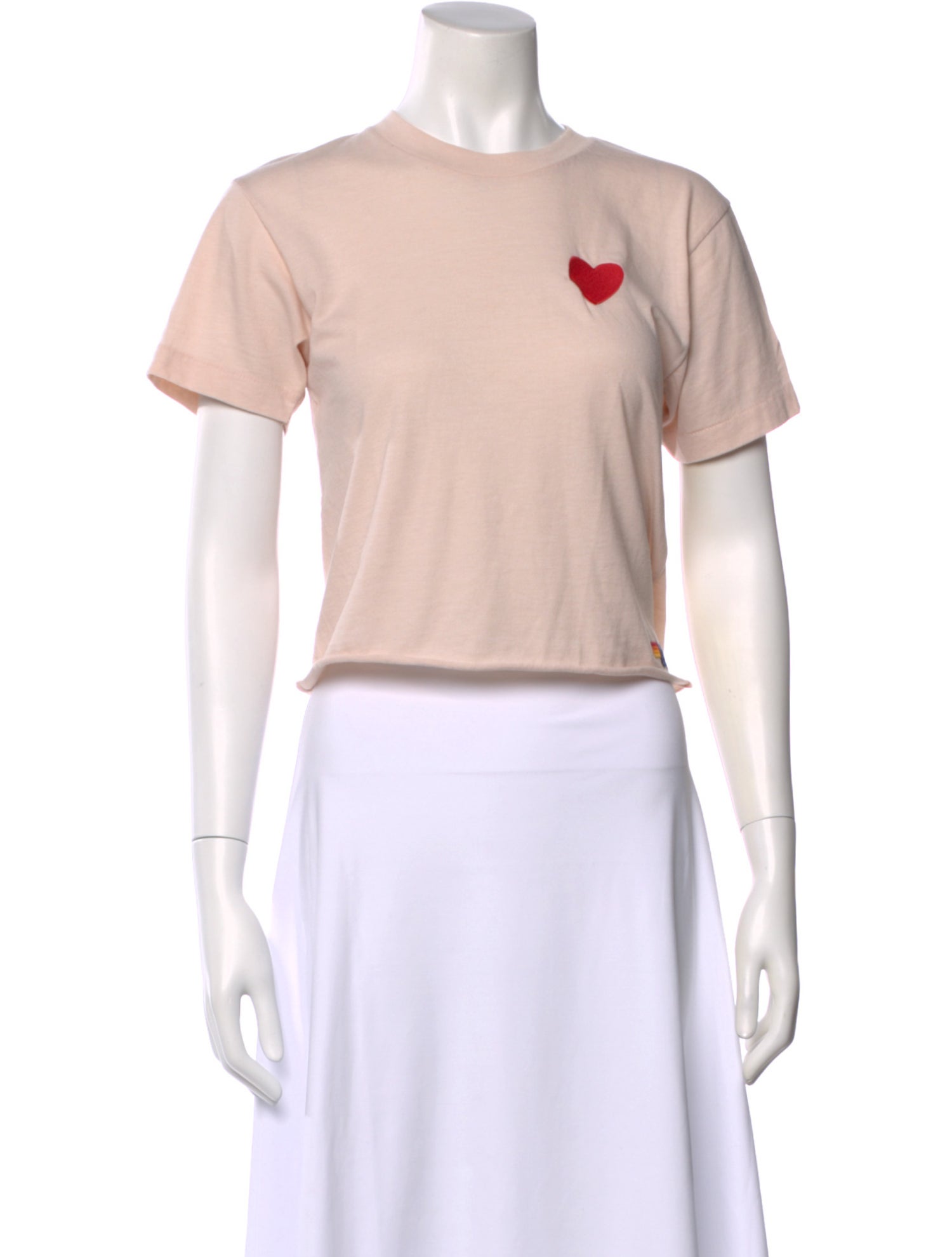 Aviator Nation Crew Neck Short Sleeve Crop Top