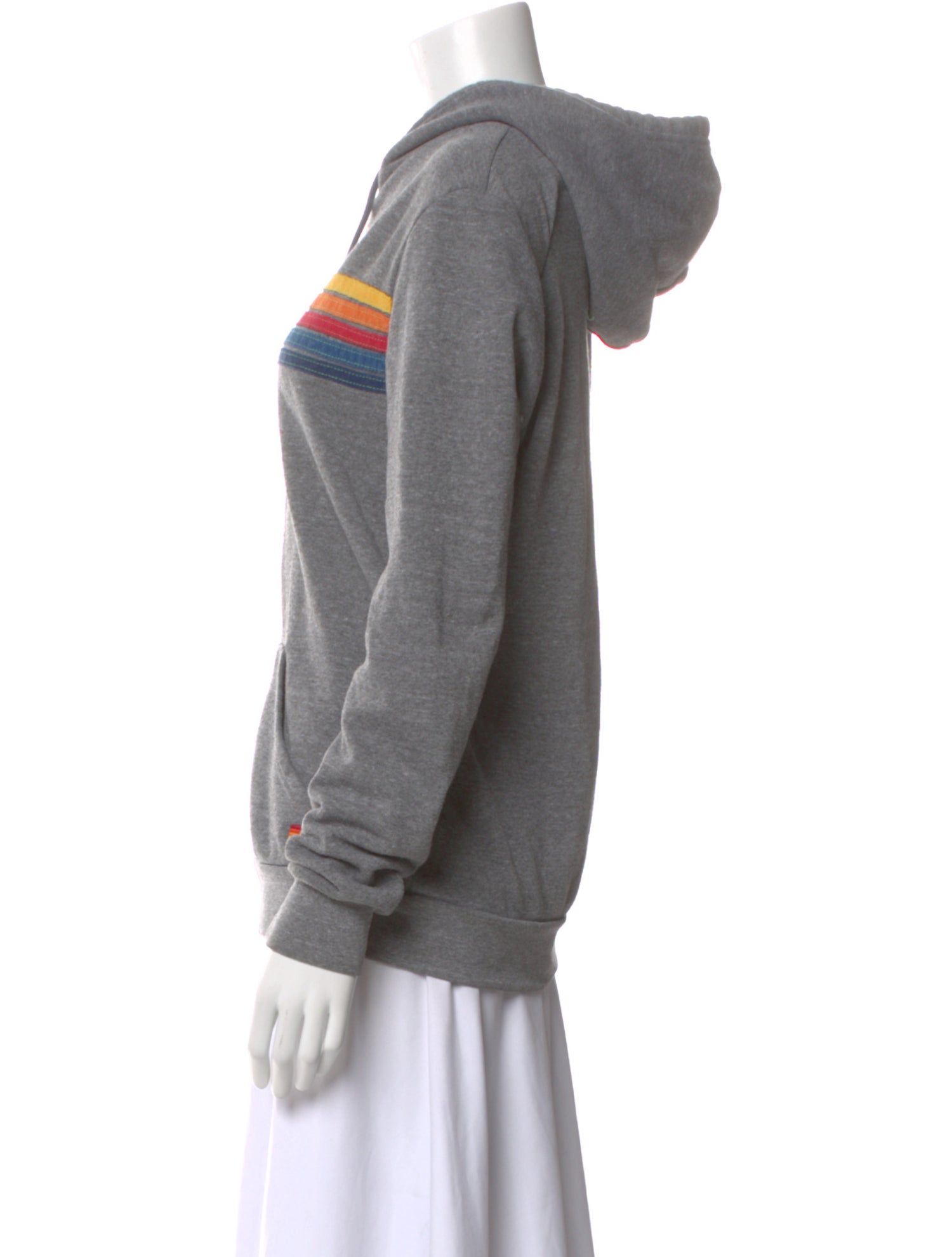 Aviator Nation Striped Long Sleeve Hoodie