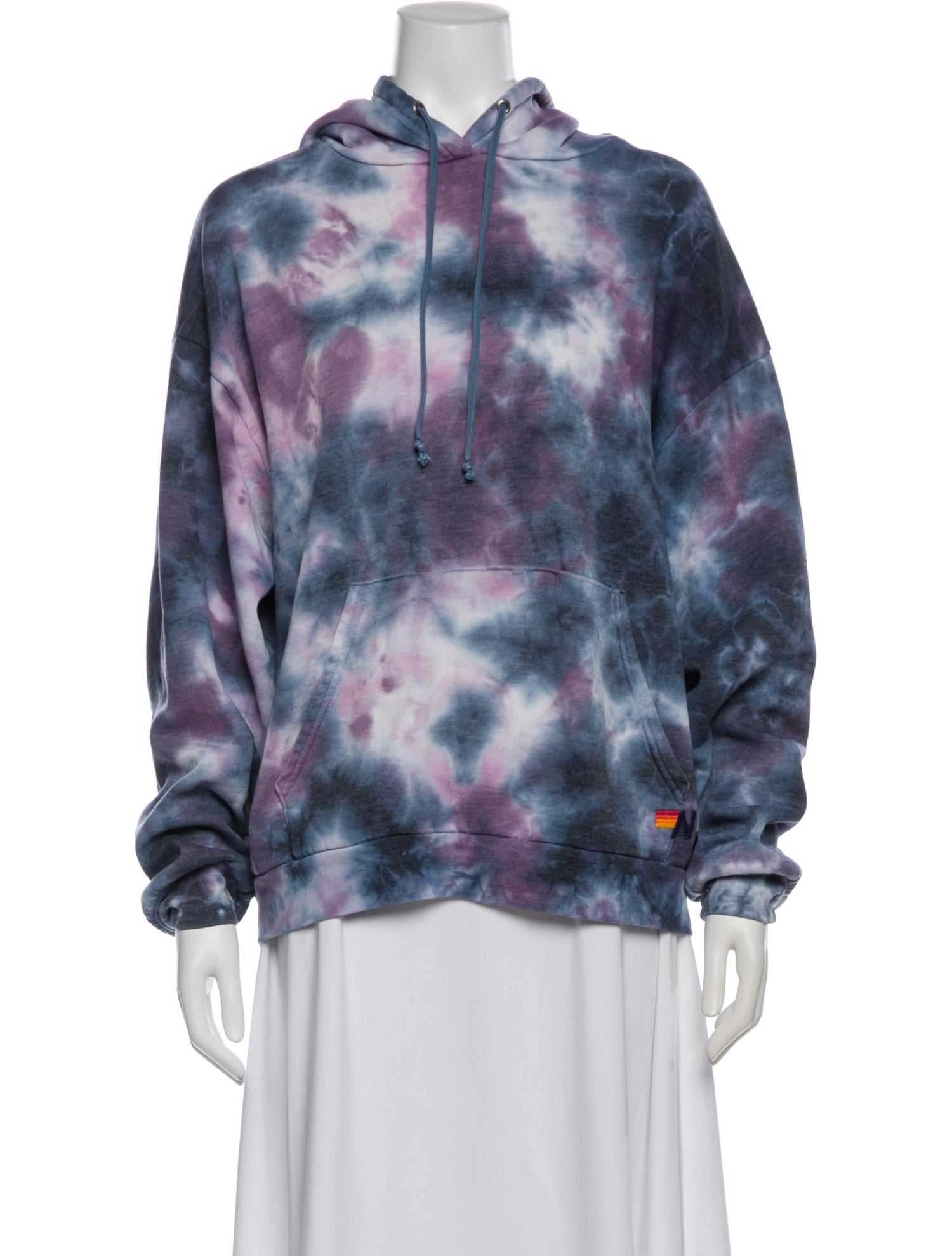 Aviator Nation Tie-Dye Print Crew Neck Hoodie