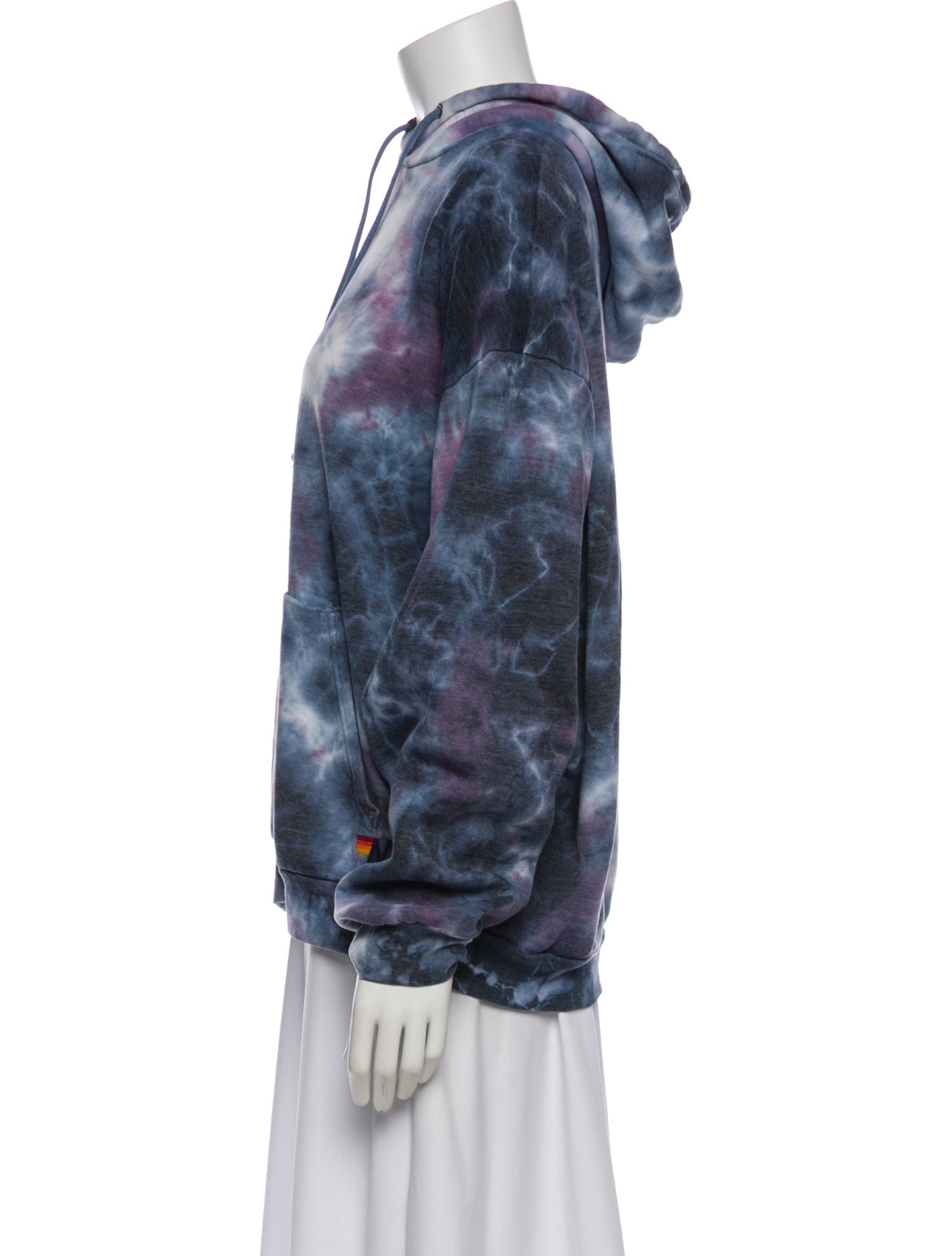 Aviator Nation Tie-Dye Print Crew Neck Hoodie
