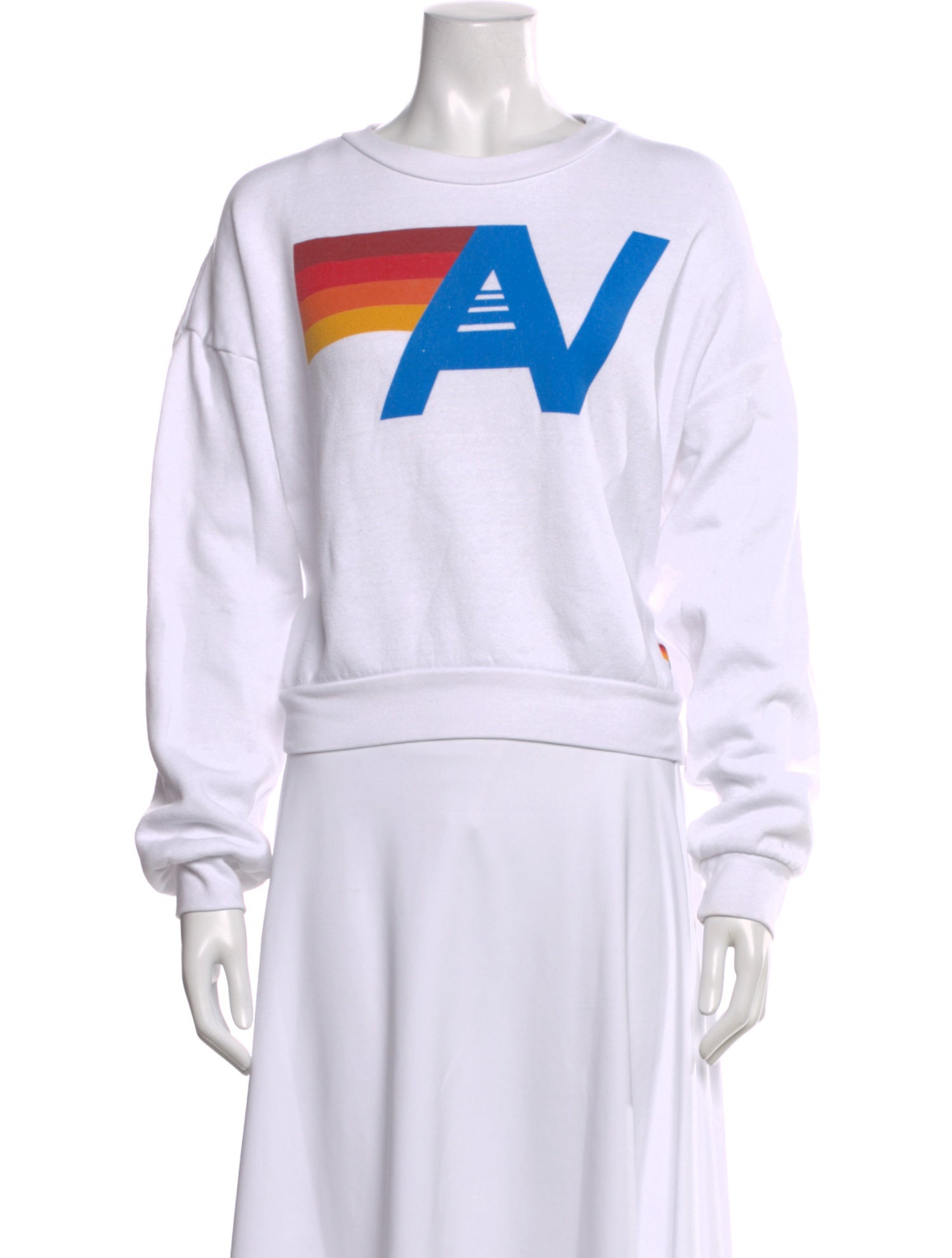 Aviator Nation Graphic Print Crew Neck Sweater