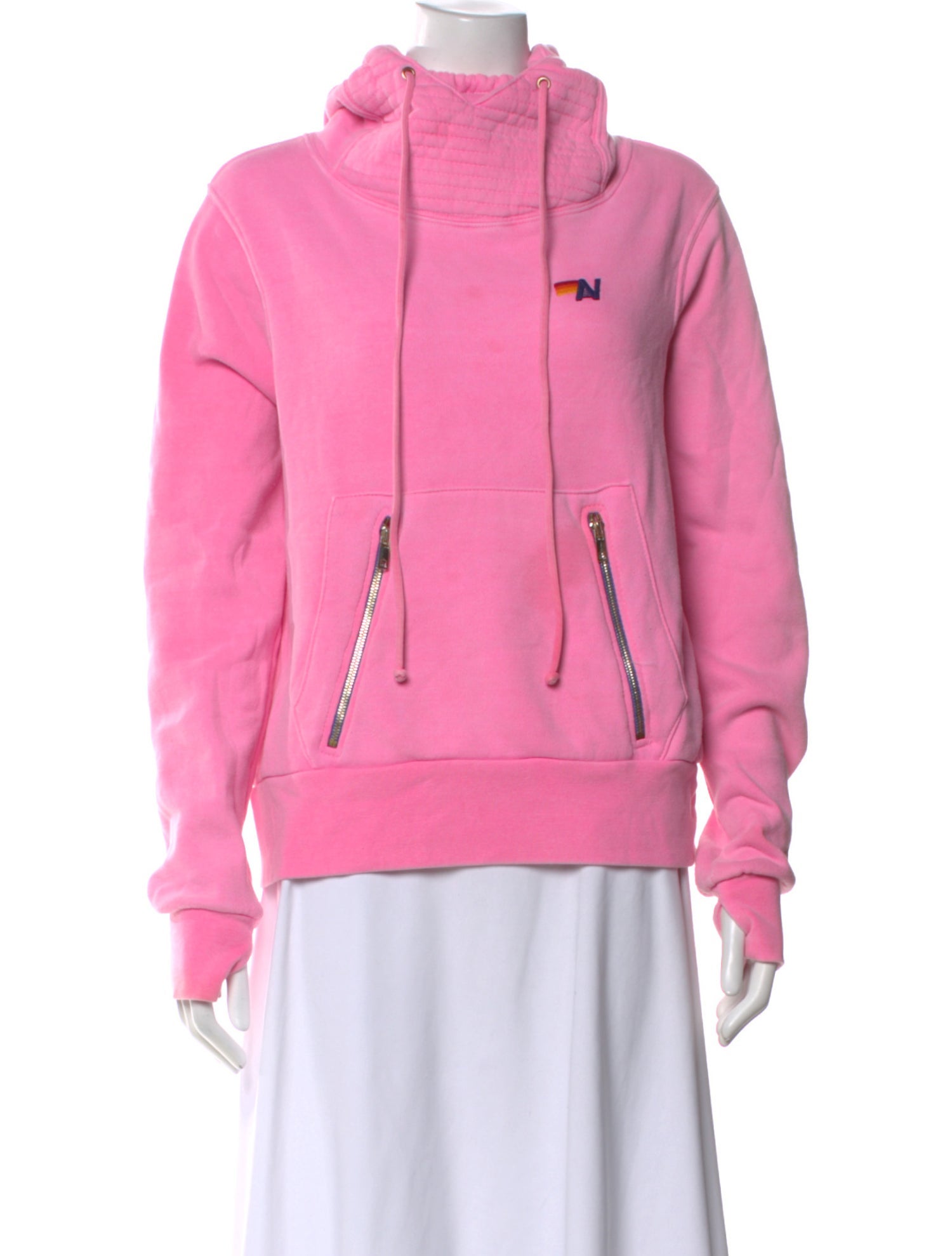 Aviator Nation Cowl Neck Long Sleeve Hoodie