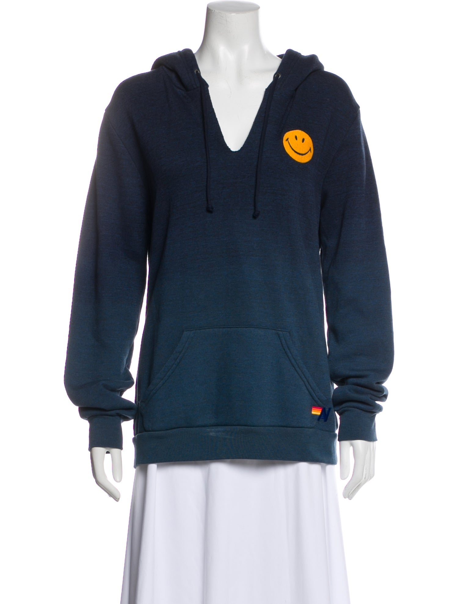 Aviator Nation Graphic Print V-Neck Hoodie