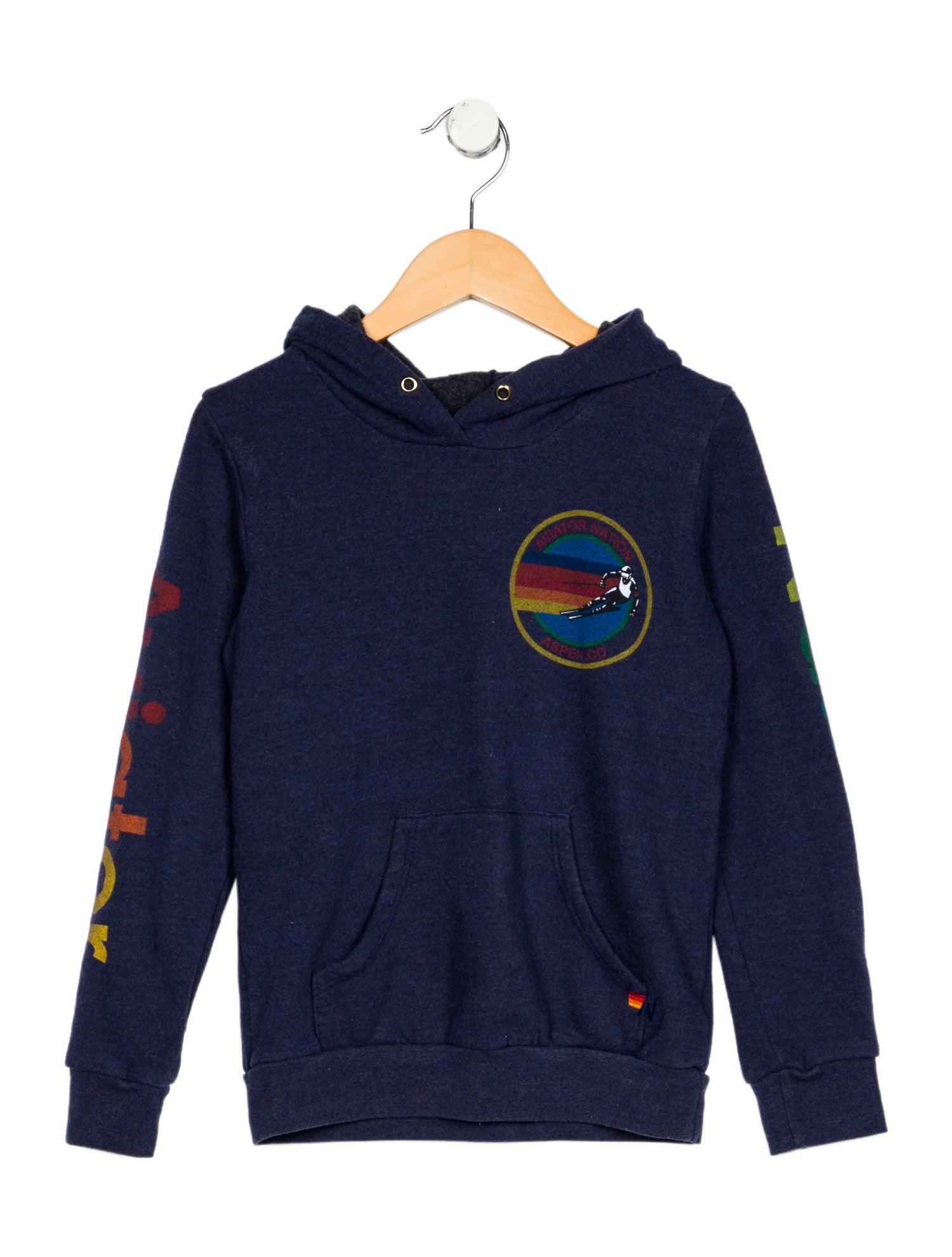 Aviator Nation Boys Embroidered Branded Print Hoodie