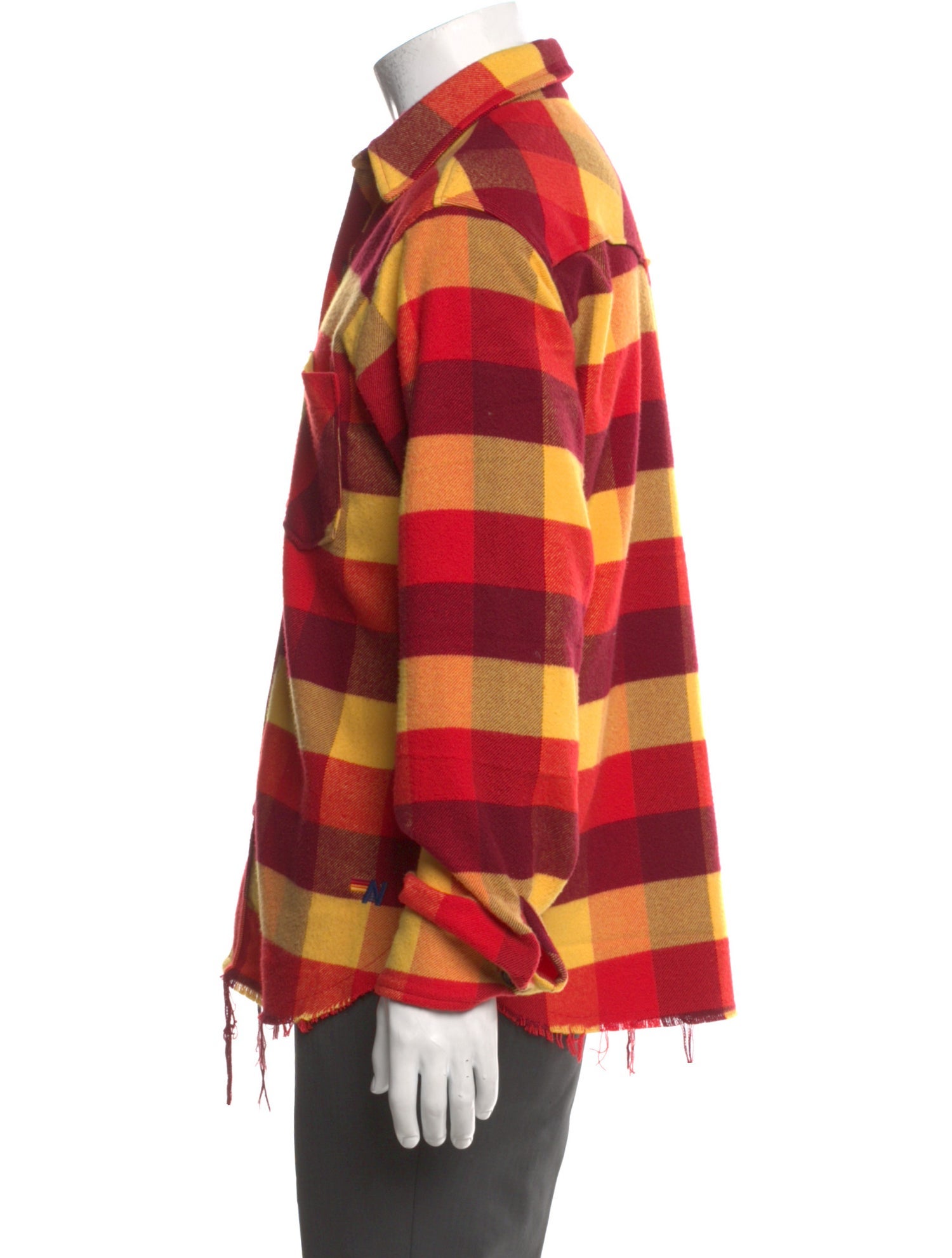 Aviator Nation Plaid Print Long Sleeve Shirt