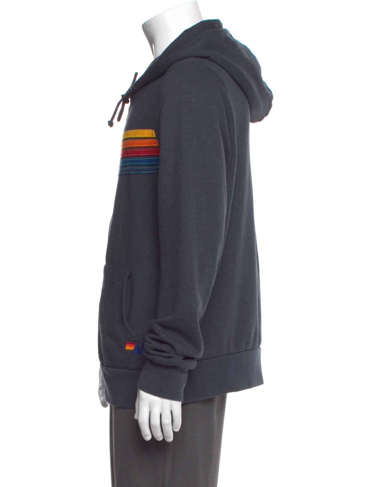 Aviator Nation Striped Crew Neck Hoodie