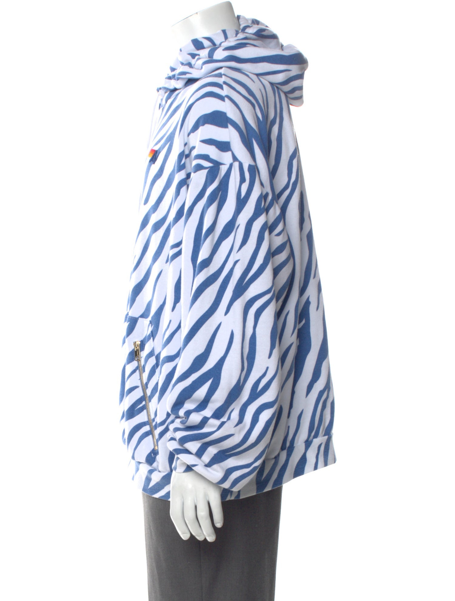 Aviator Nation Animal Print Crew Neck Hoodie