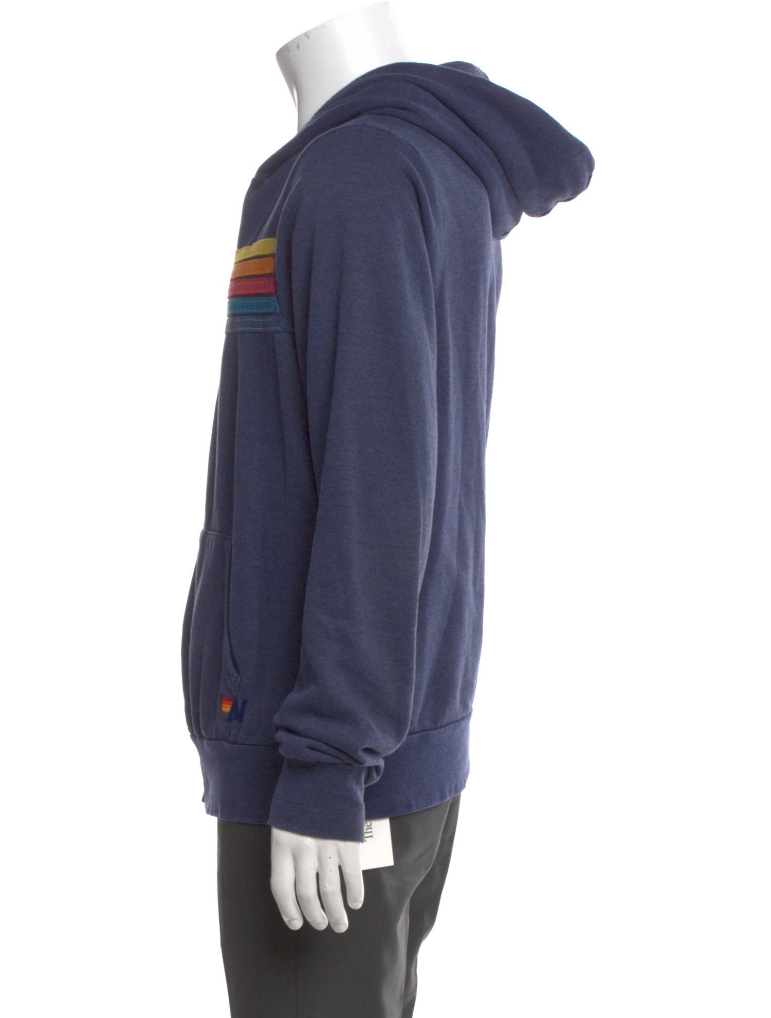 Aviator Nation Striped Mock Neck Hoodie
