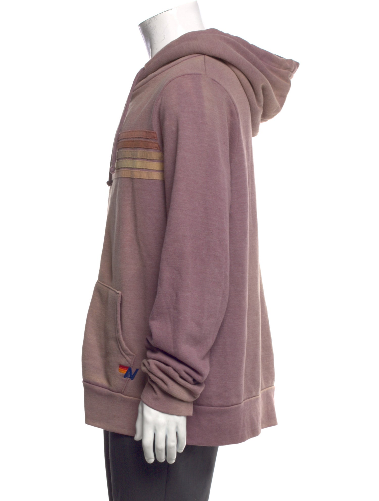 Aviator Nation Striped Crew Neck Hoodie