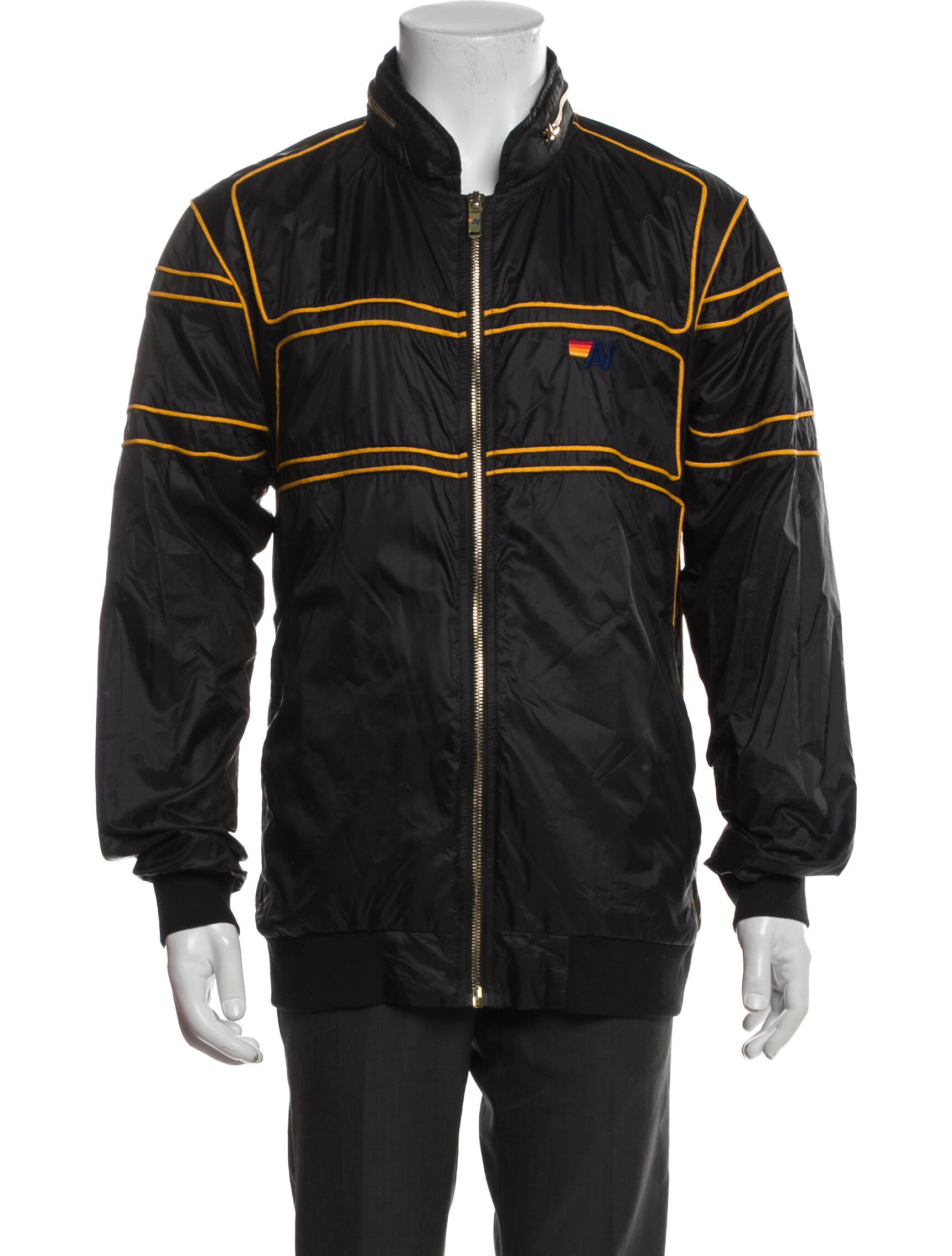 Aviator Nation Striped Bomber Jacket