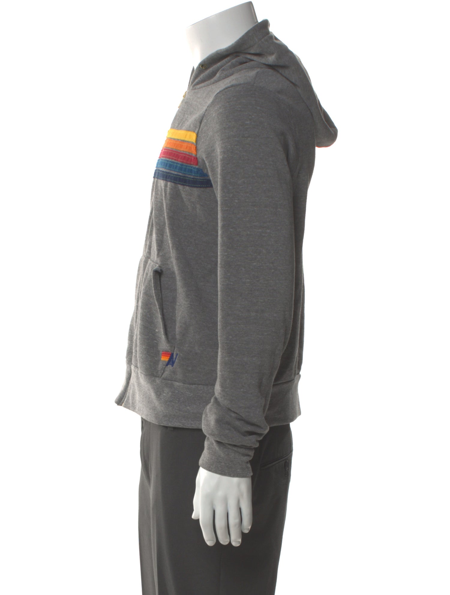Aviator Nation Striped V-Neck Hoodie