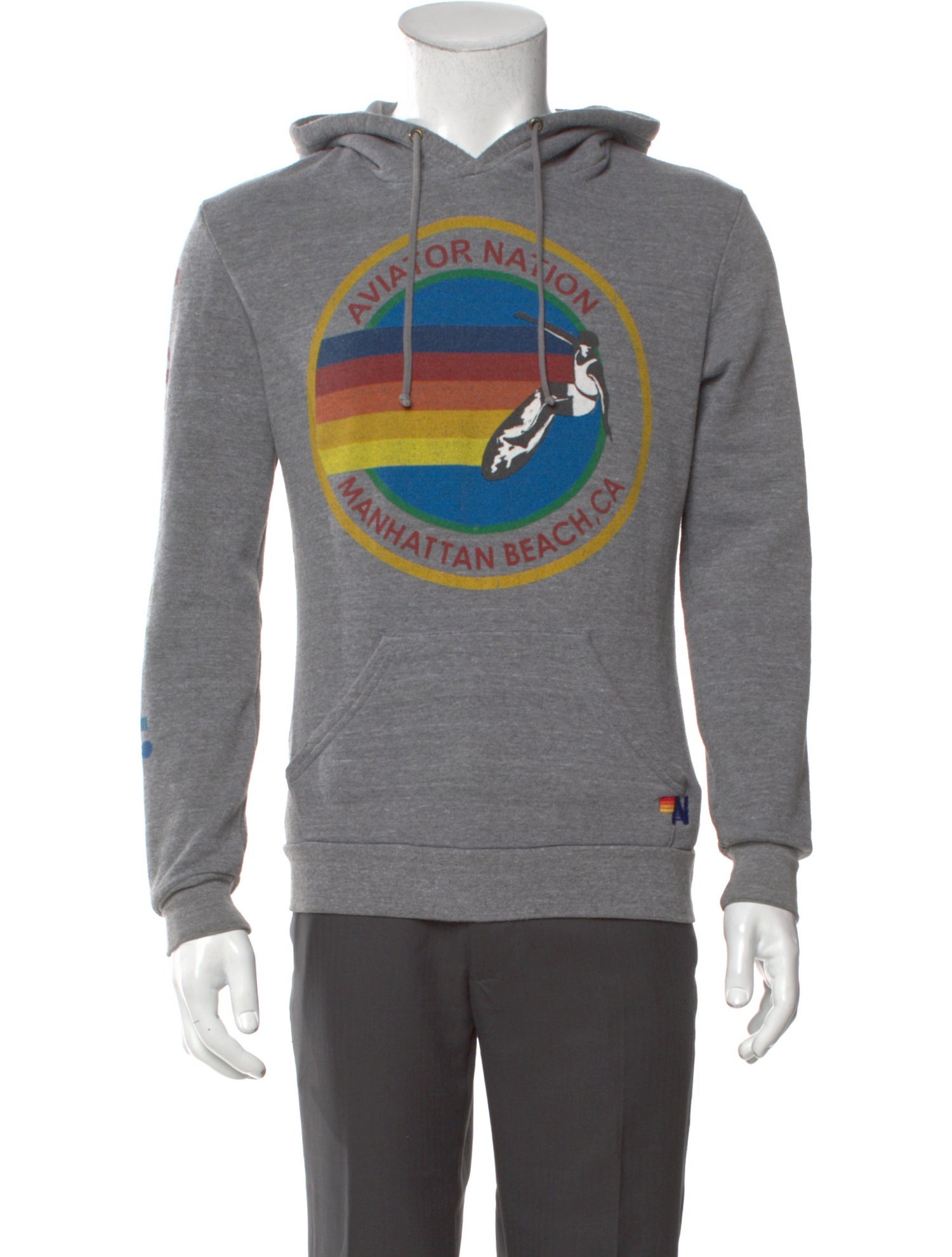 Aviator Nation Graphic Print Mock Neck Hoodie