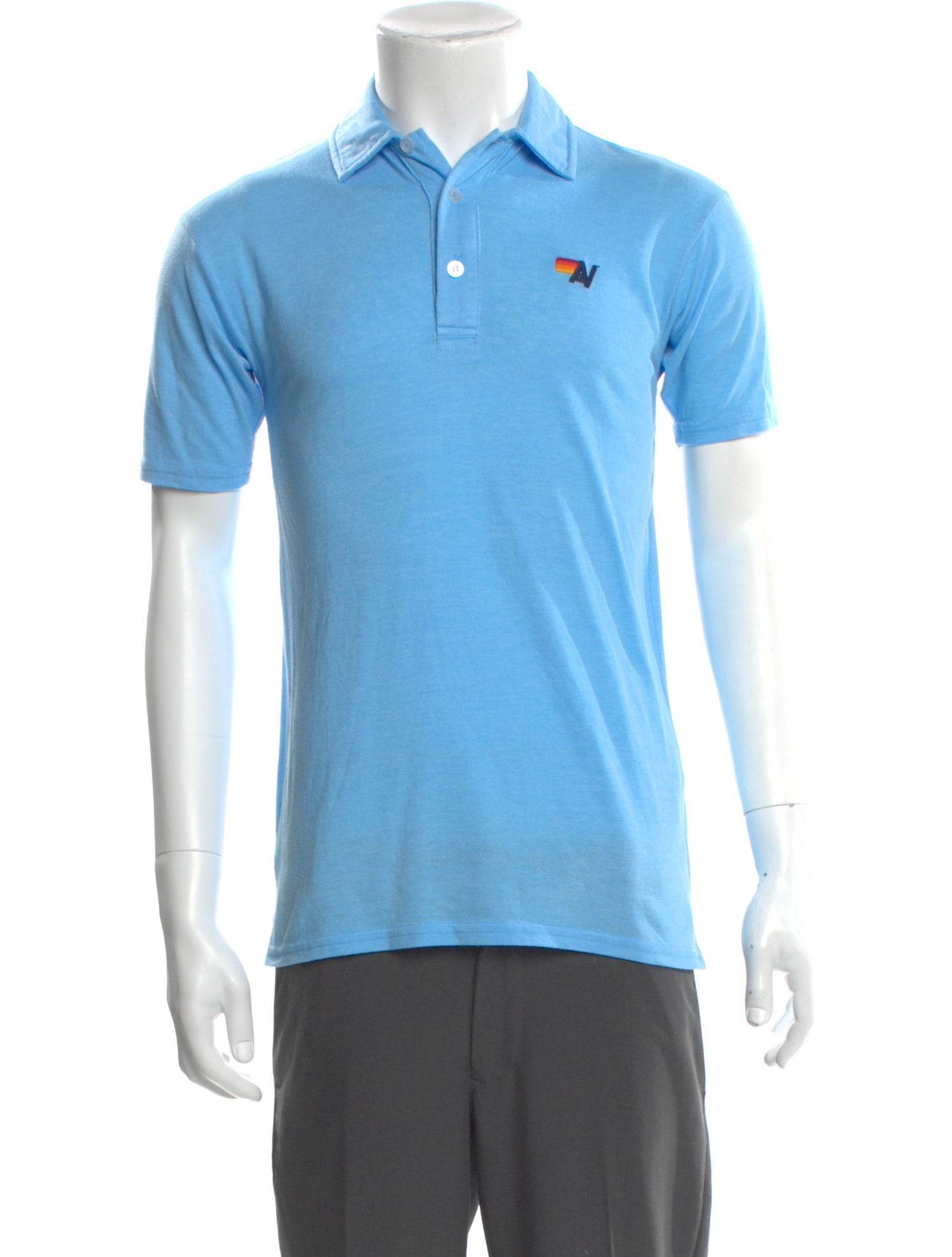 Aviator Nation Graphic Print Crew Neck Polo Shirt