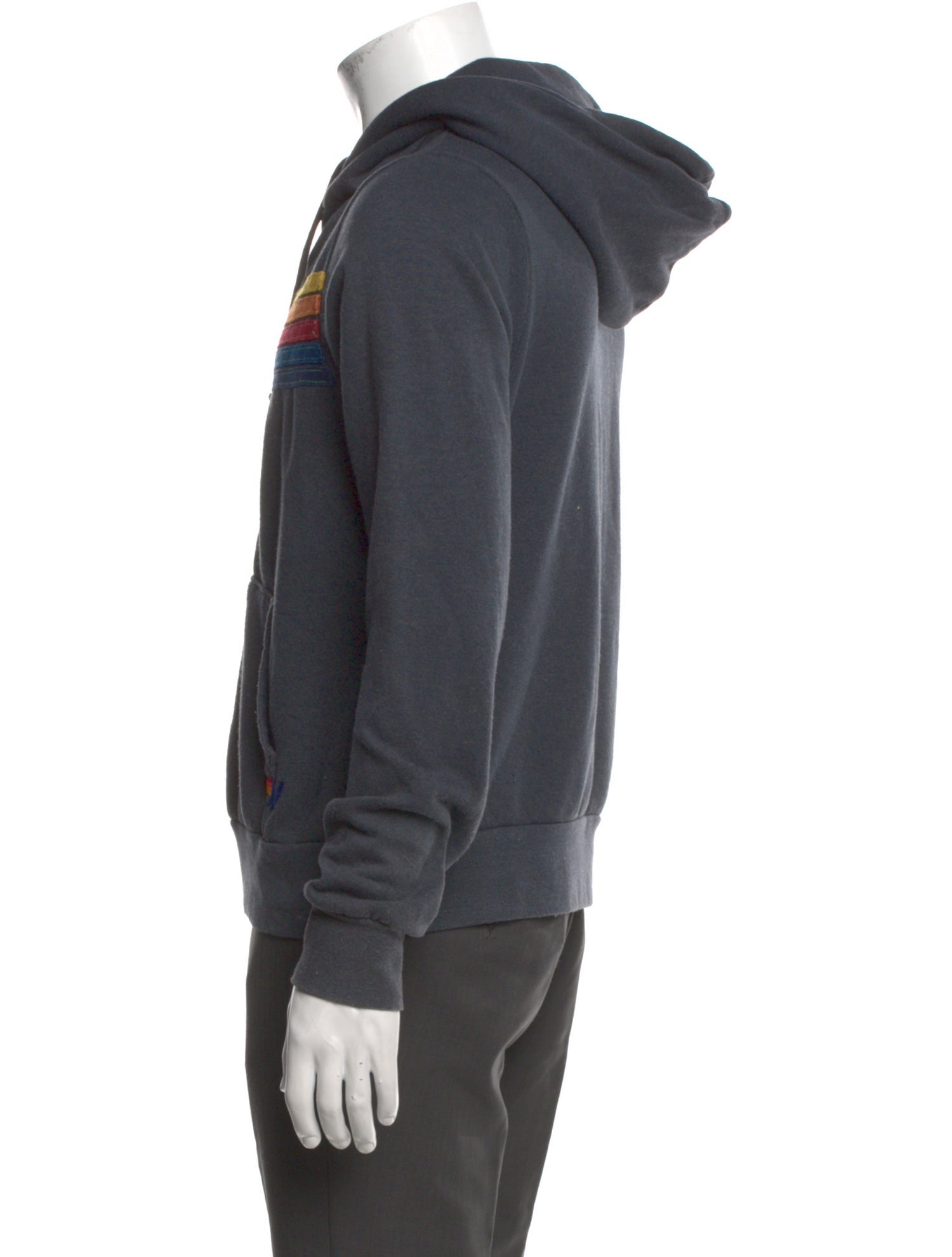 Aviator Nation Striped V-Neck Hoodie
