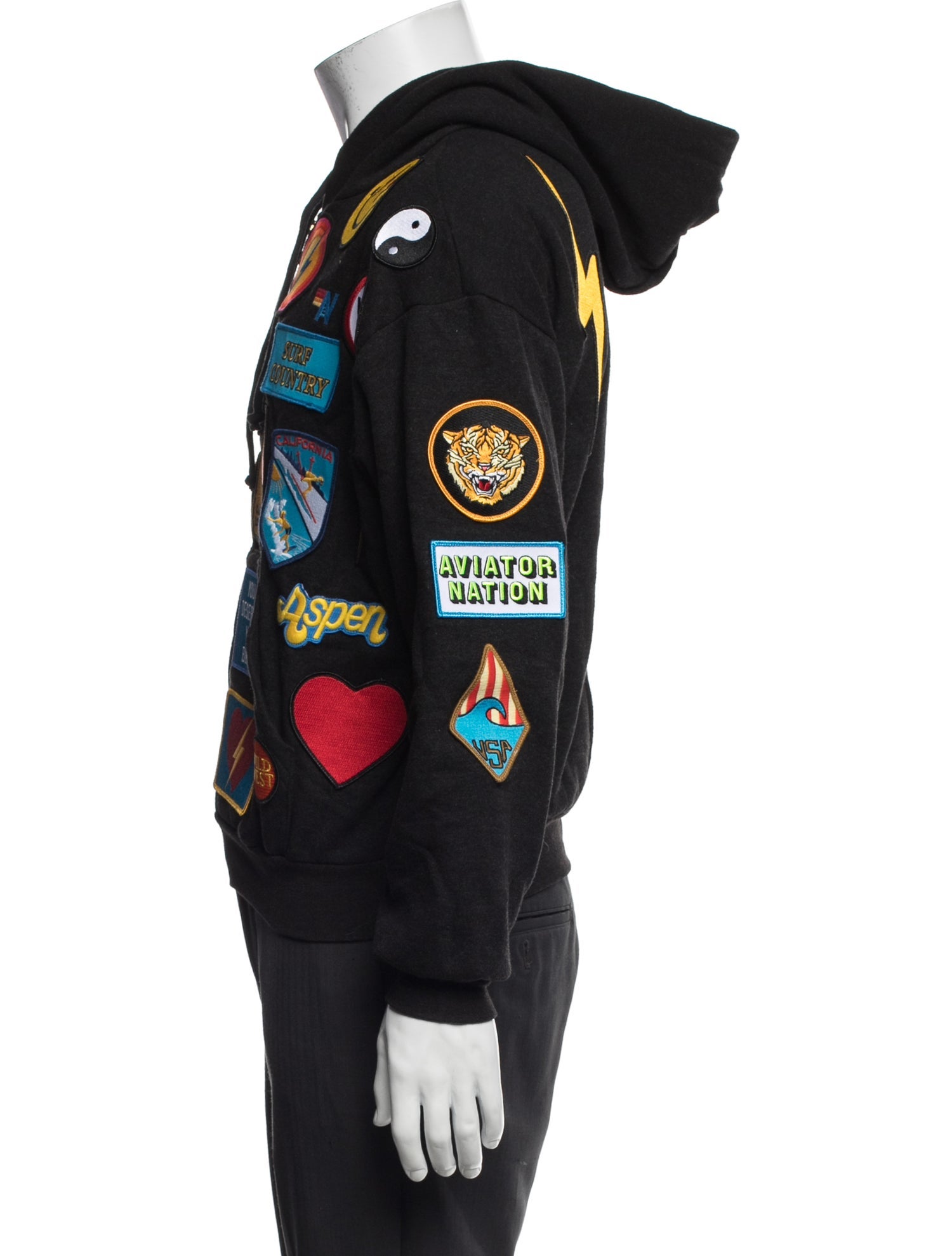 Aviator Nation Printed V-Neck Hoodie w/ Tags