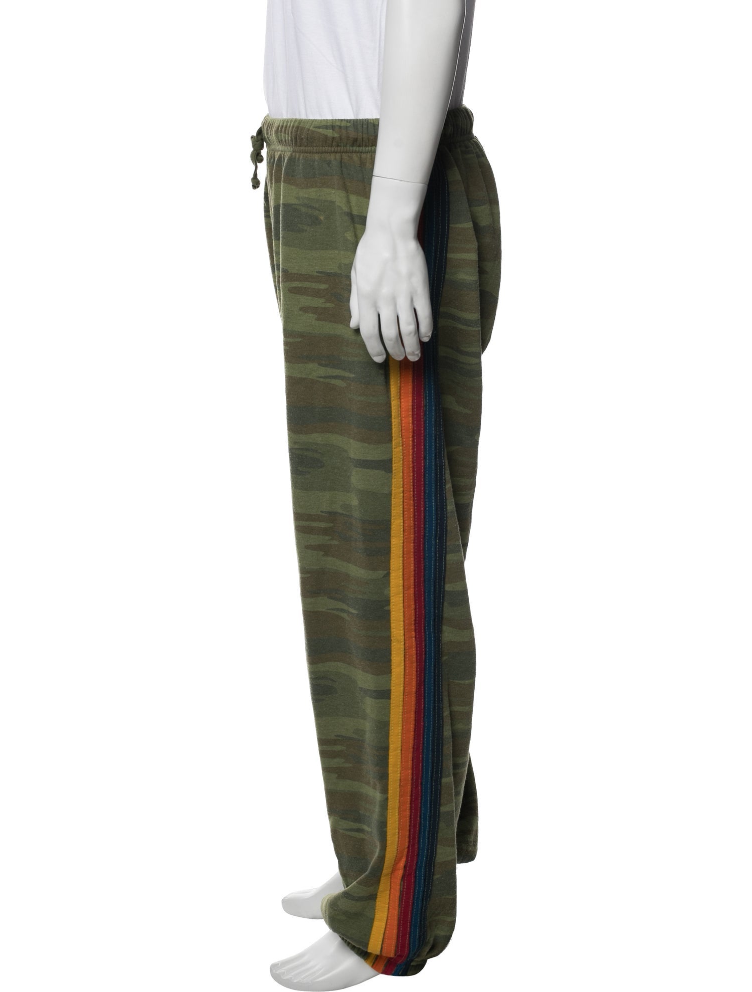 Aviator Nation Camouflage Print Embroidered Accent Lounge Bottoms