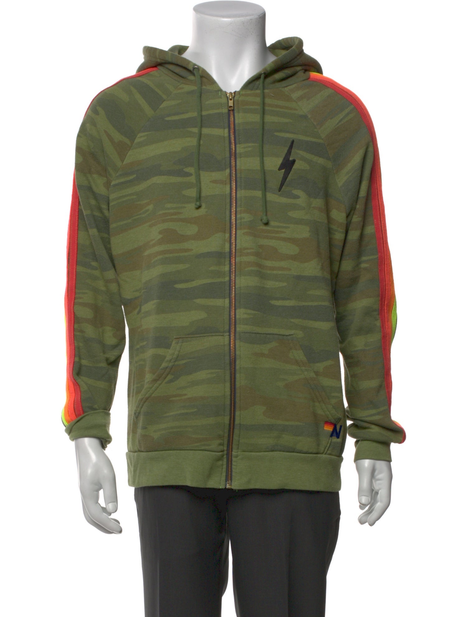 Aviator Nation Printed V-Neck Hoodie