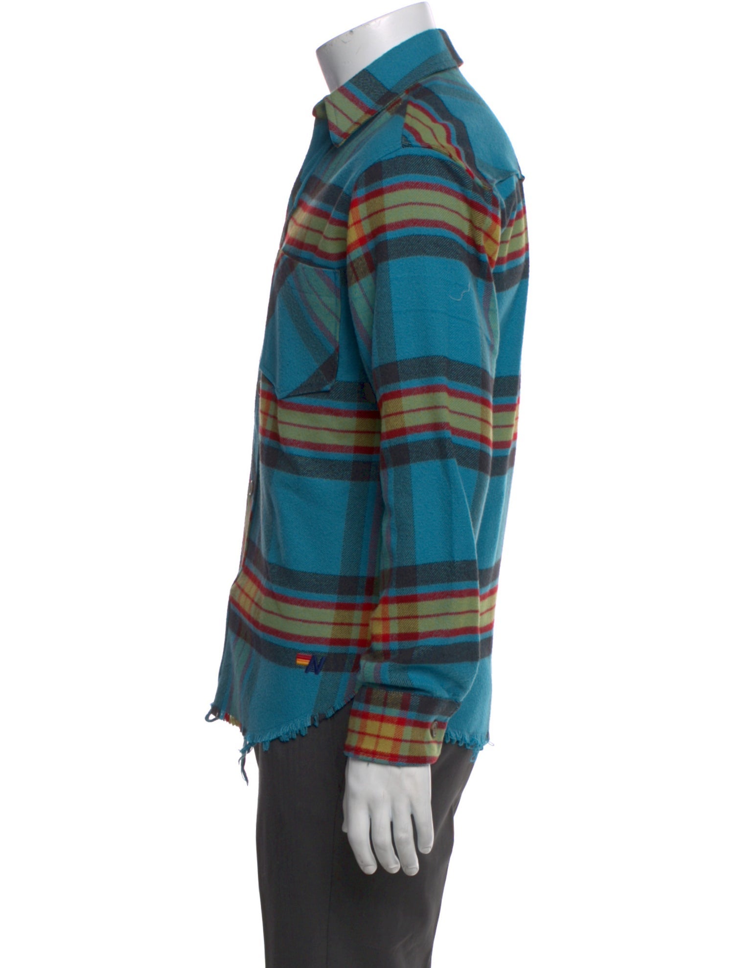 Aviator Nation Plaid Print Long Sleeve Shirt