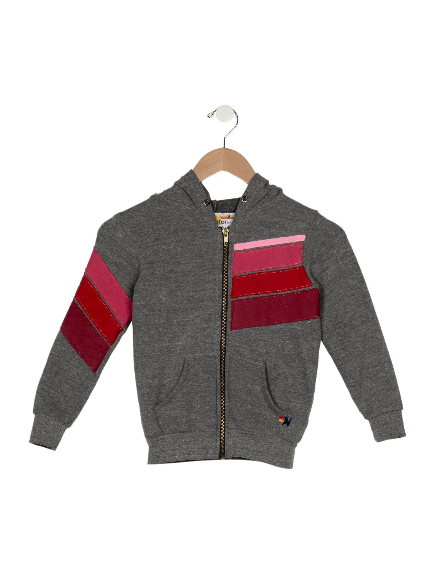Aviator Nation Cotton grey patterned casual jacket with zip closure