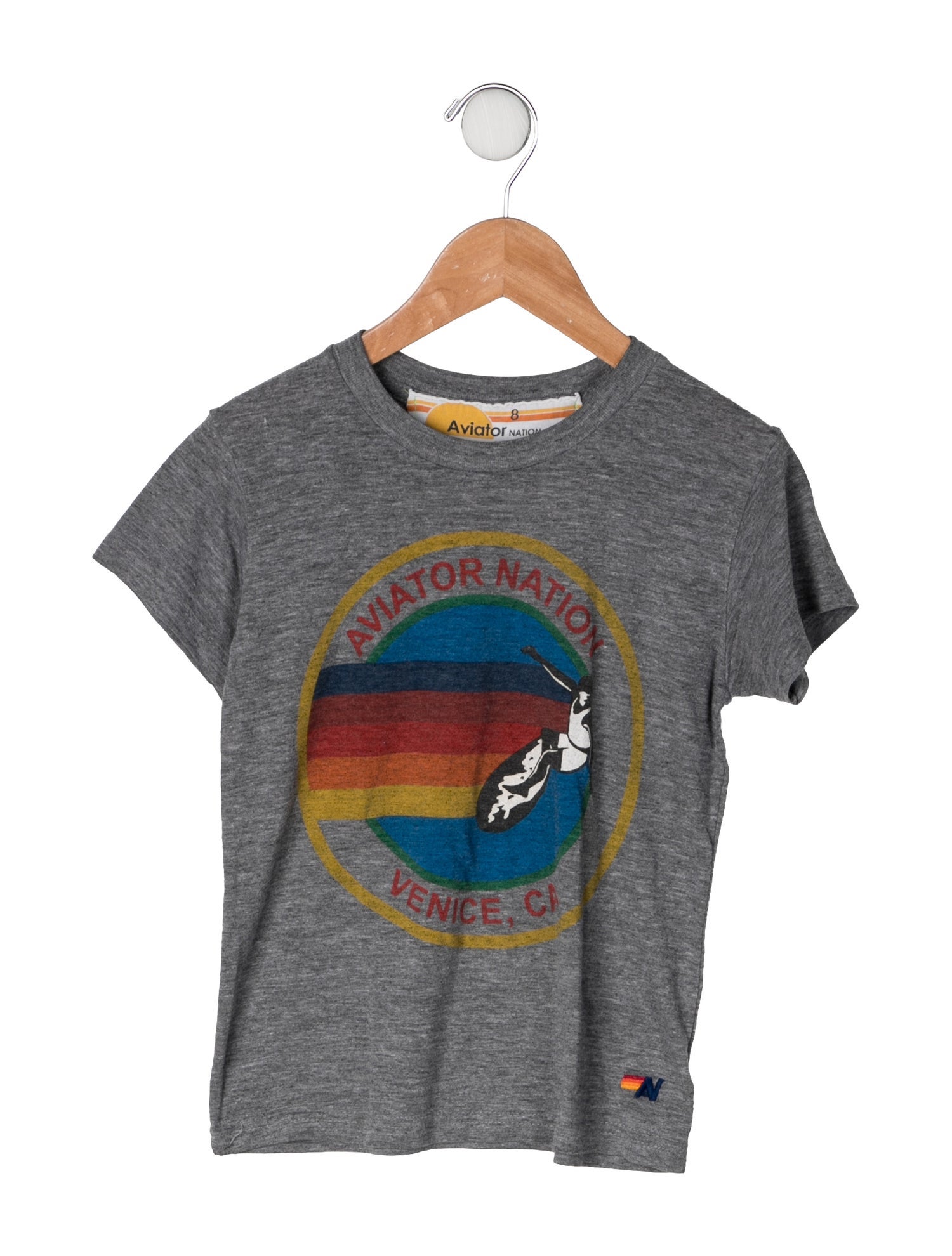Aviator Nation Girls' Graphic Printed Short Sleeve T-Shirt