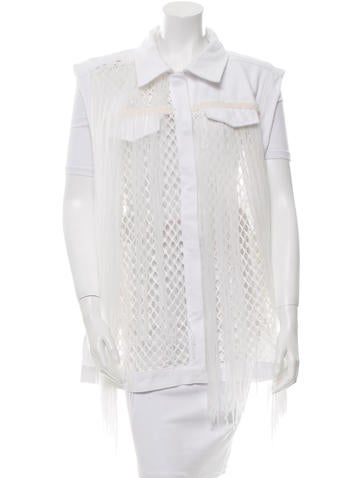 Aviu Fringe Denim Vest w/ Tags