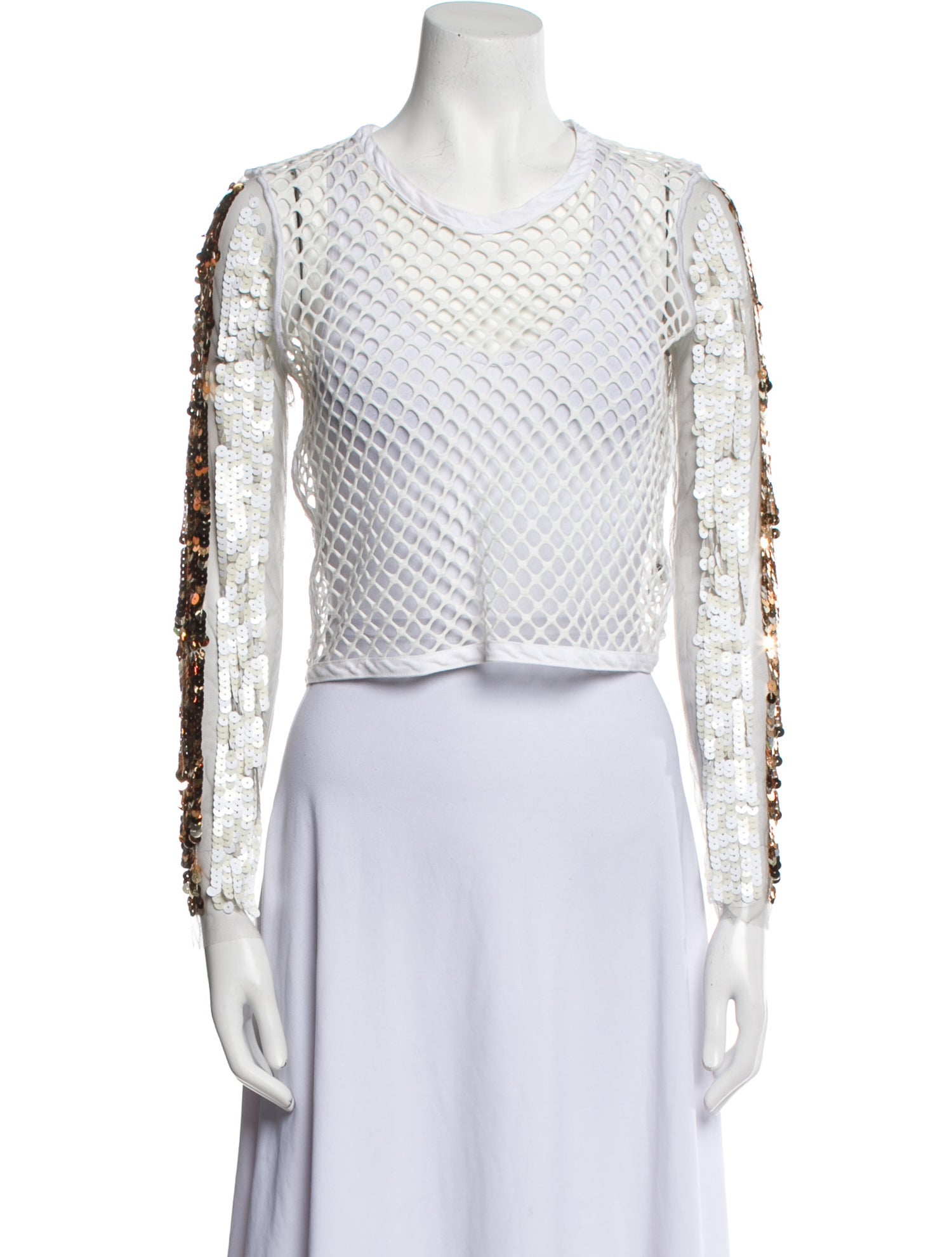 Aviu Scoop Neck Long Sleeve Crop Top