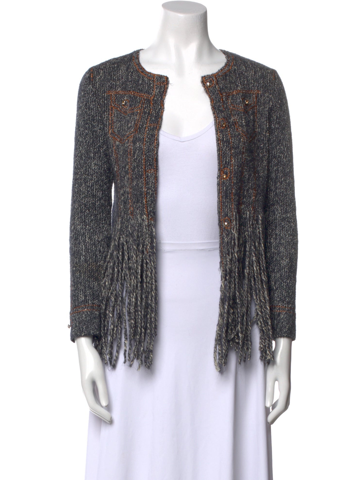 Aviu Striped Open Front Sweater