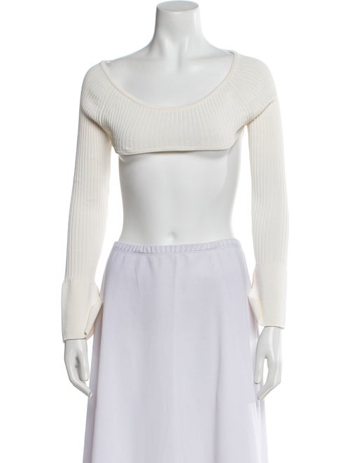 Aviu Scoop Neck Long Sleeve Crop Top